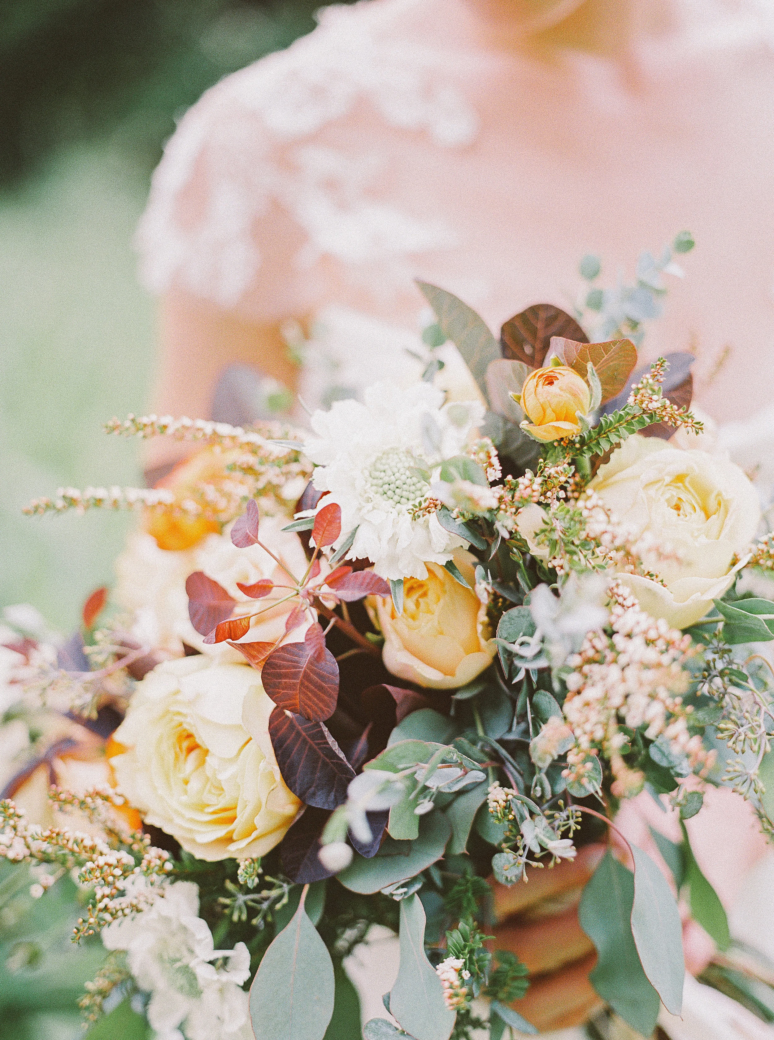 Garden rose and greenery bride's bouquet // Nashville Event Flowers