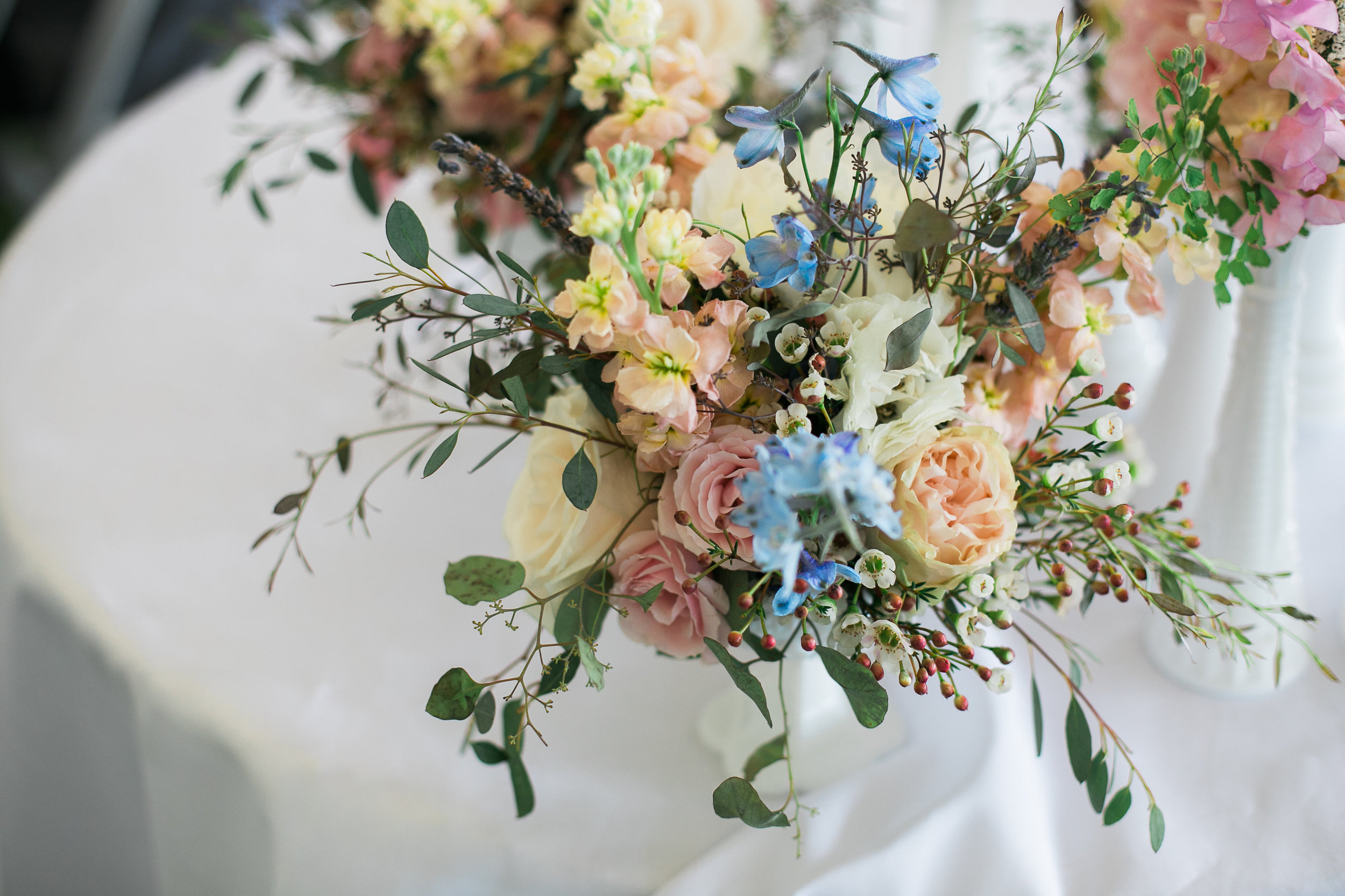Lush, romantic floral centerpiece // Tennessee Wedding Florist