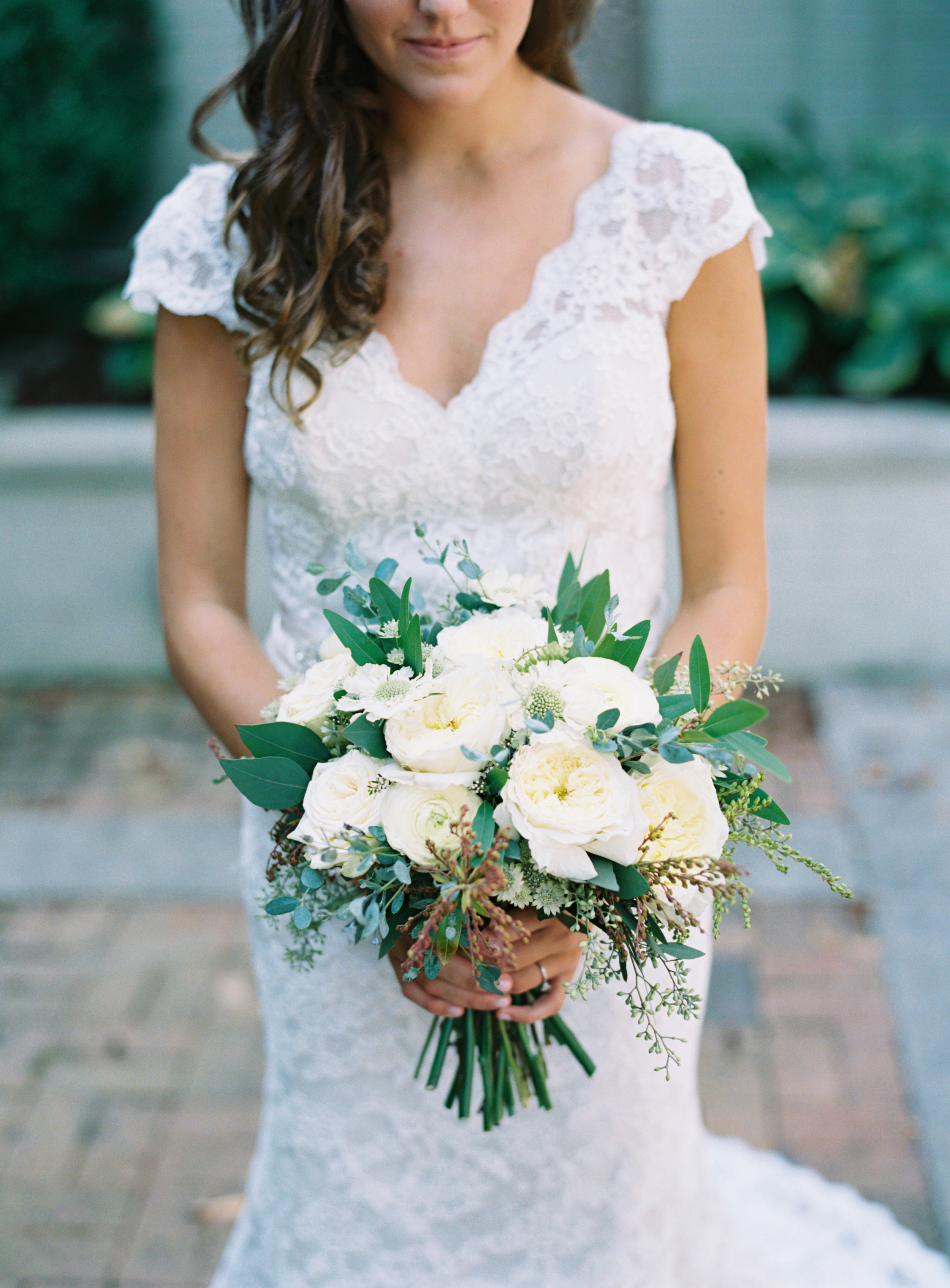 Ivory and greenery bridal bouquet // Nashville Wedding Flowers