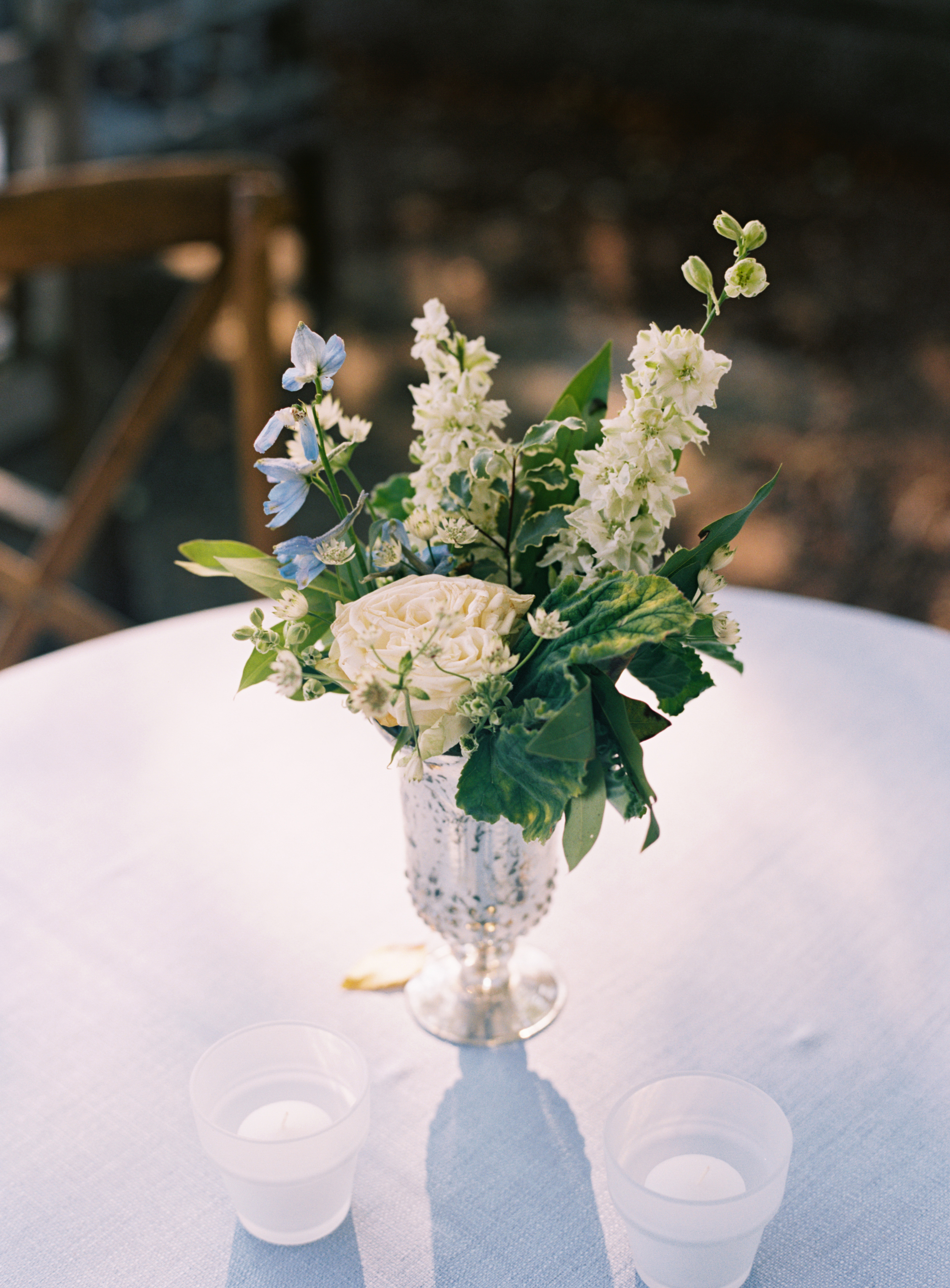 Garden rose, larkspur, and lush greenery // Nashville Wedding Florist