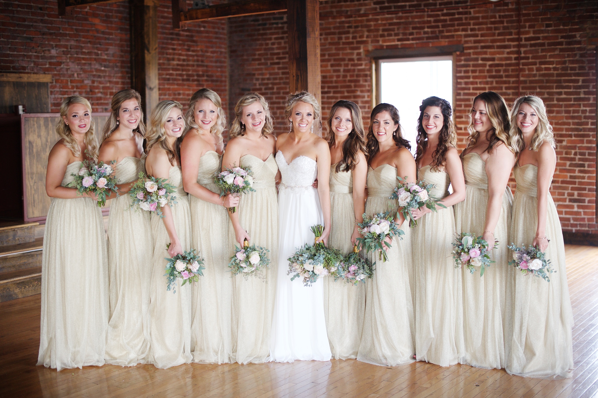 Blush and neutral bridesmaid style // Nashville Wedding Florist