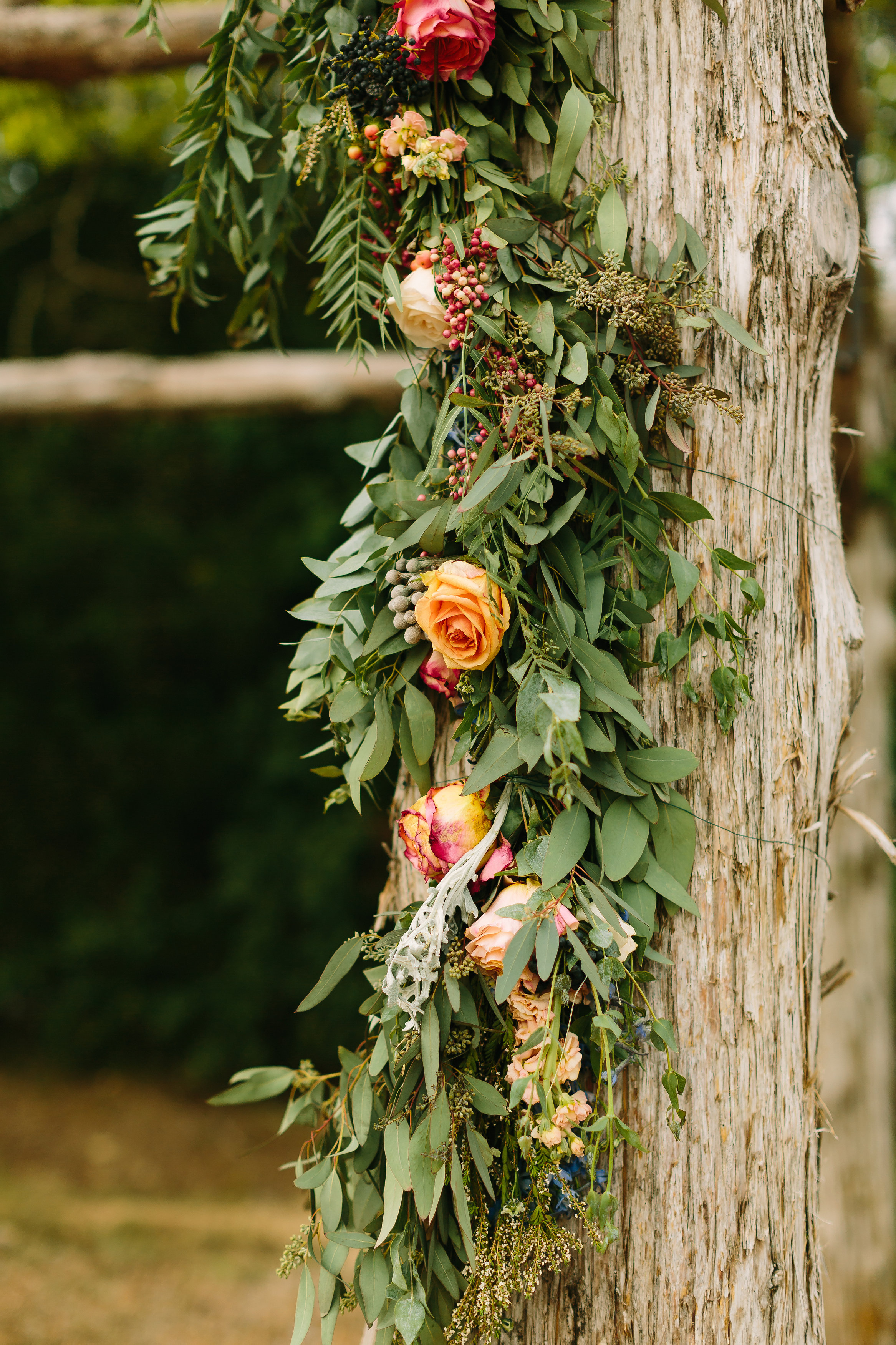 Lush garland for ceremony backdrop // Nashville Wedding Florist