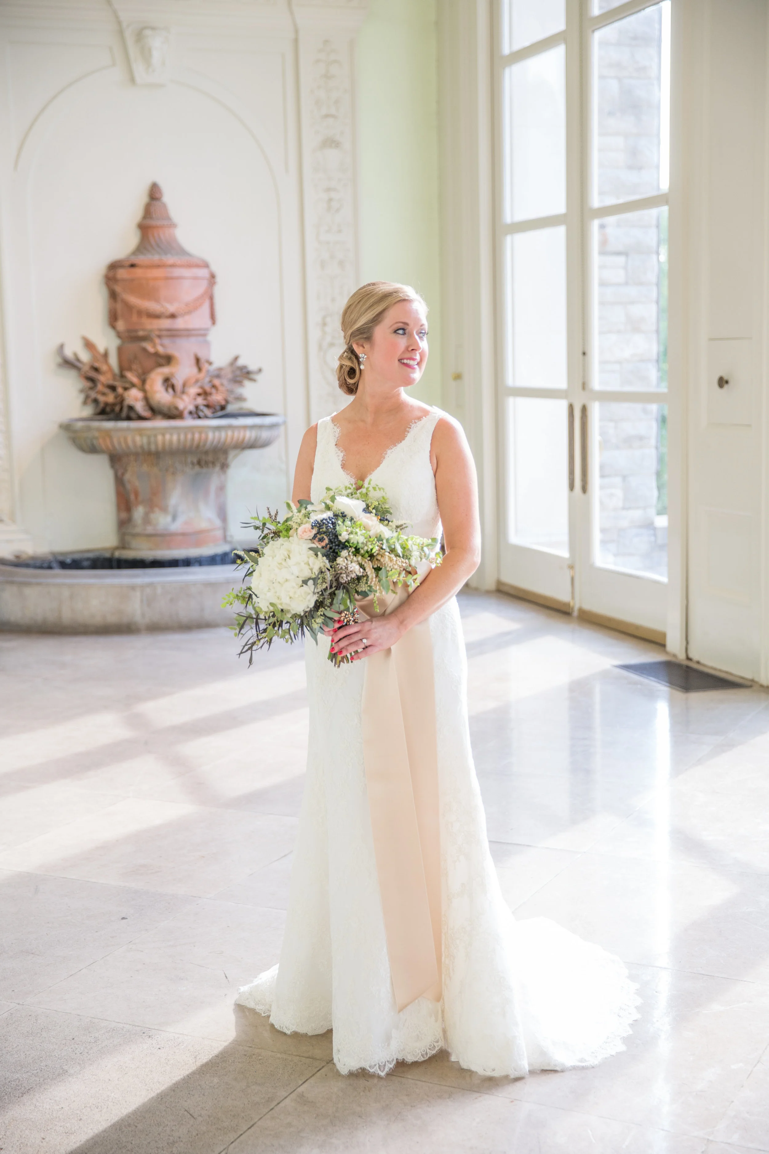 Lush, organic bridal bouquet // Destination Floral Design in Nashville