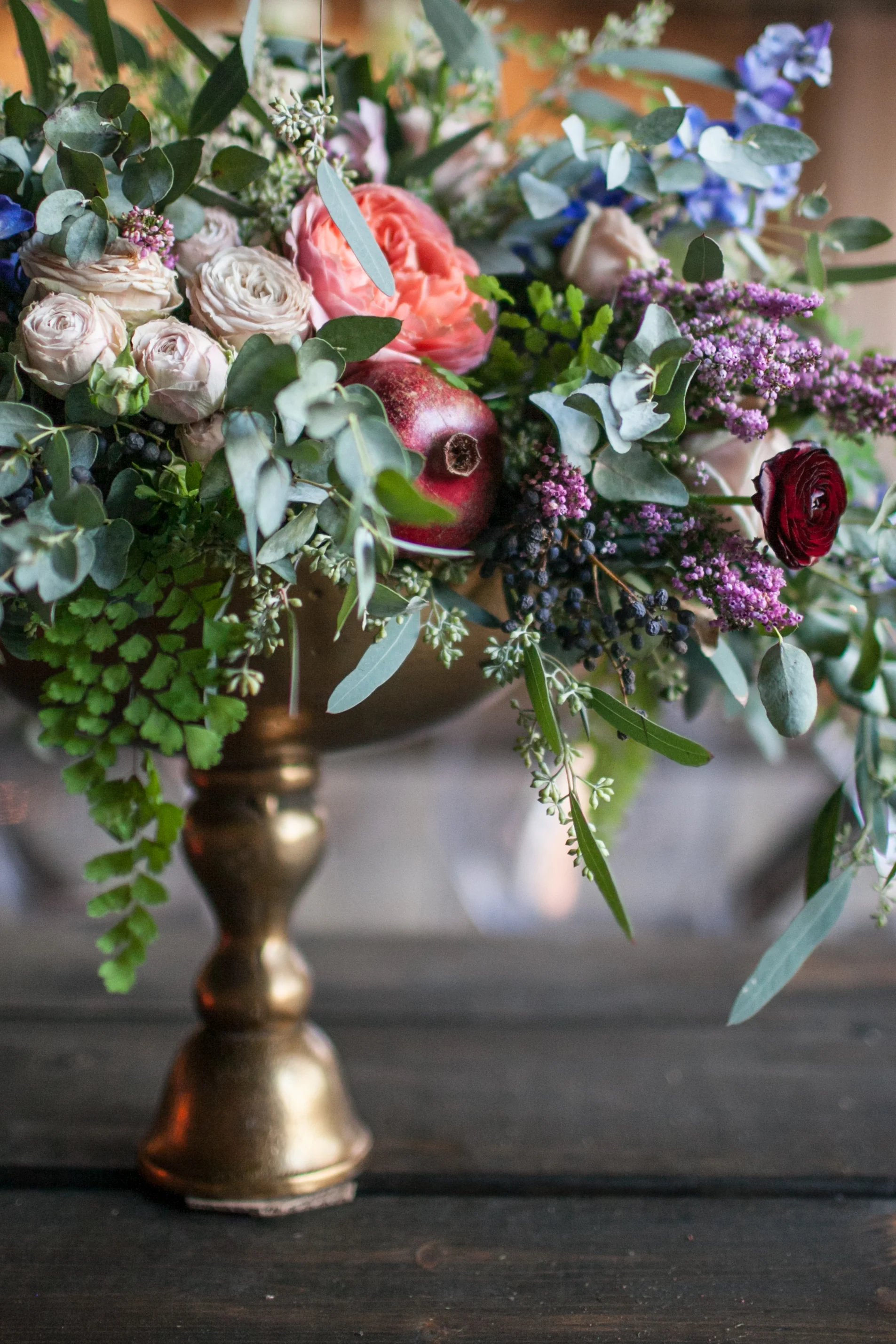 Maidenhair Fern, Garden Roses, and Ranunculus // Nashville Florist