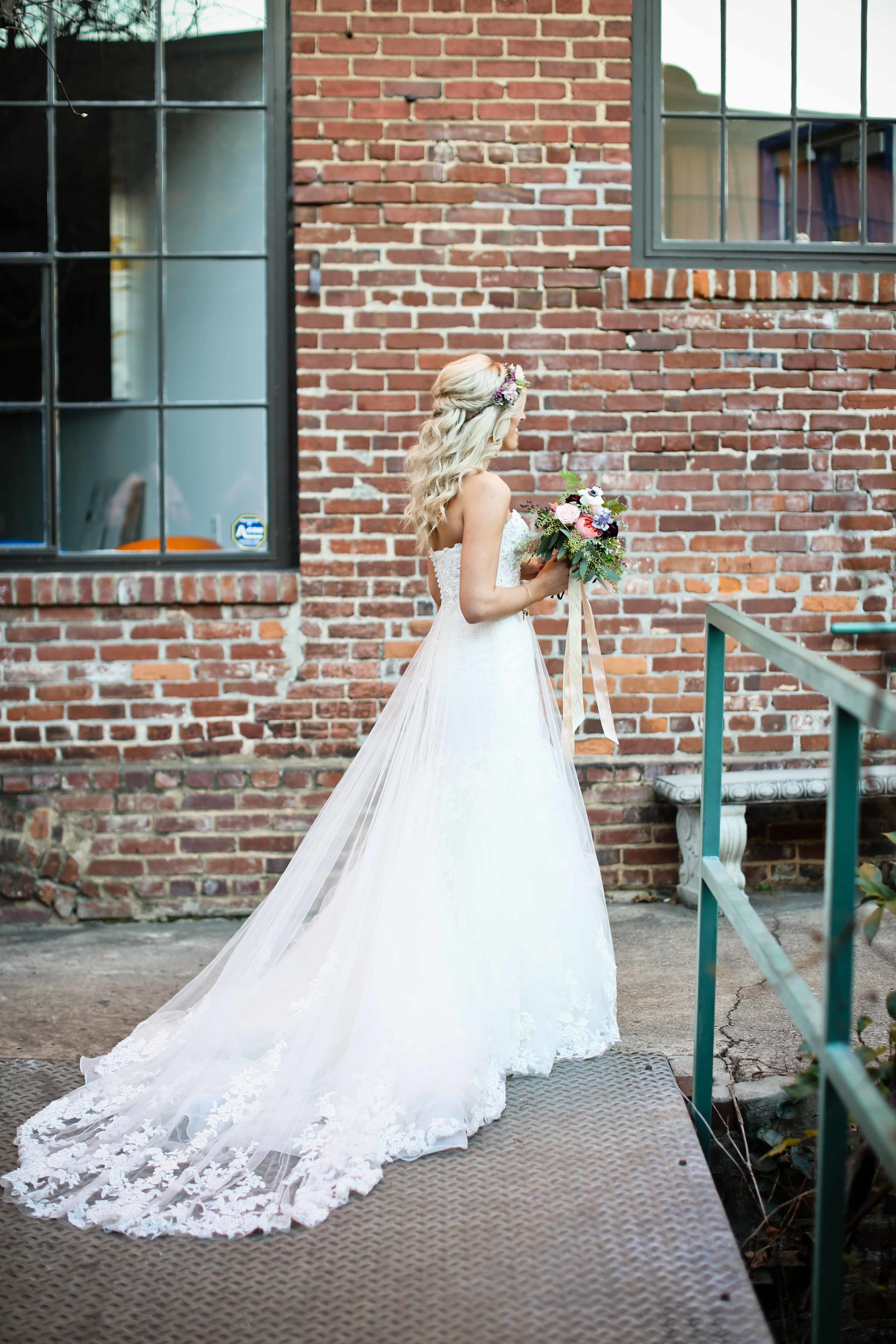 Industrial Bridal Portrait // Atlanta Florist
