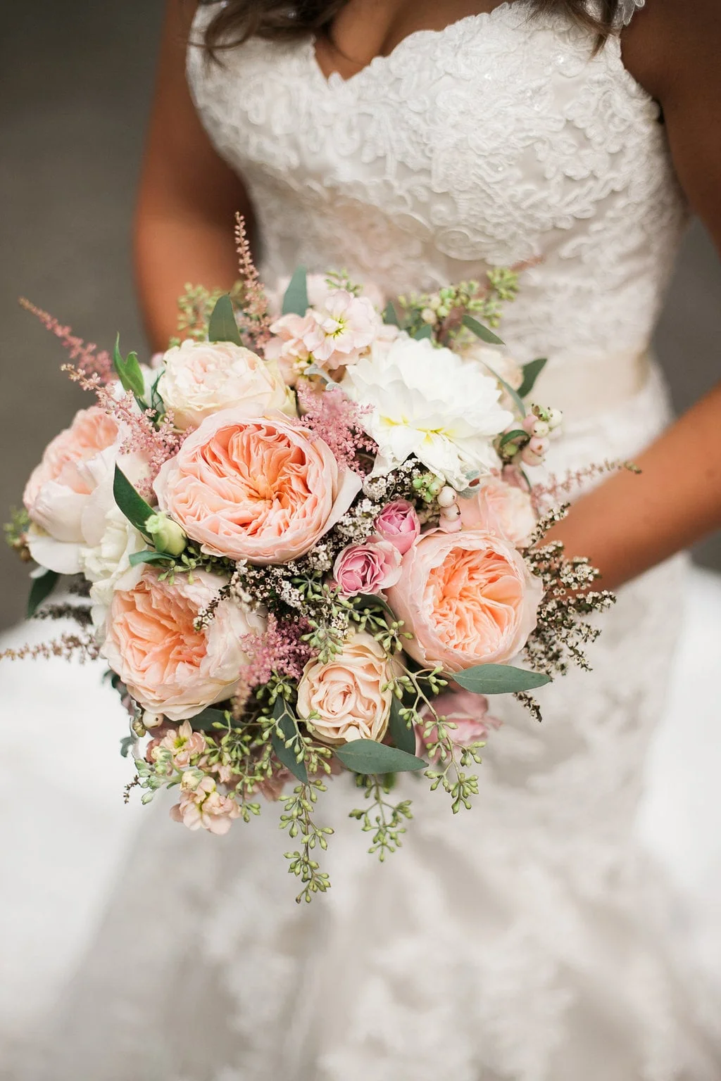 David Austin Juliet Garden Rose Bridal Bouquet