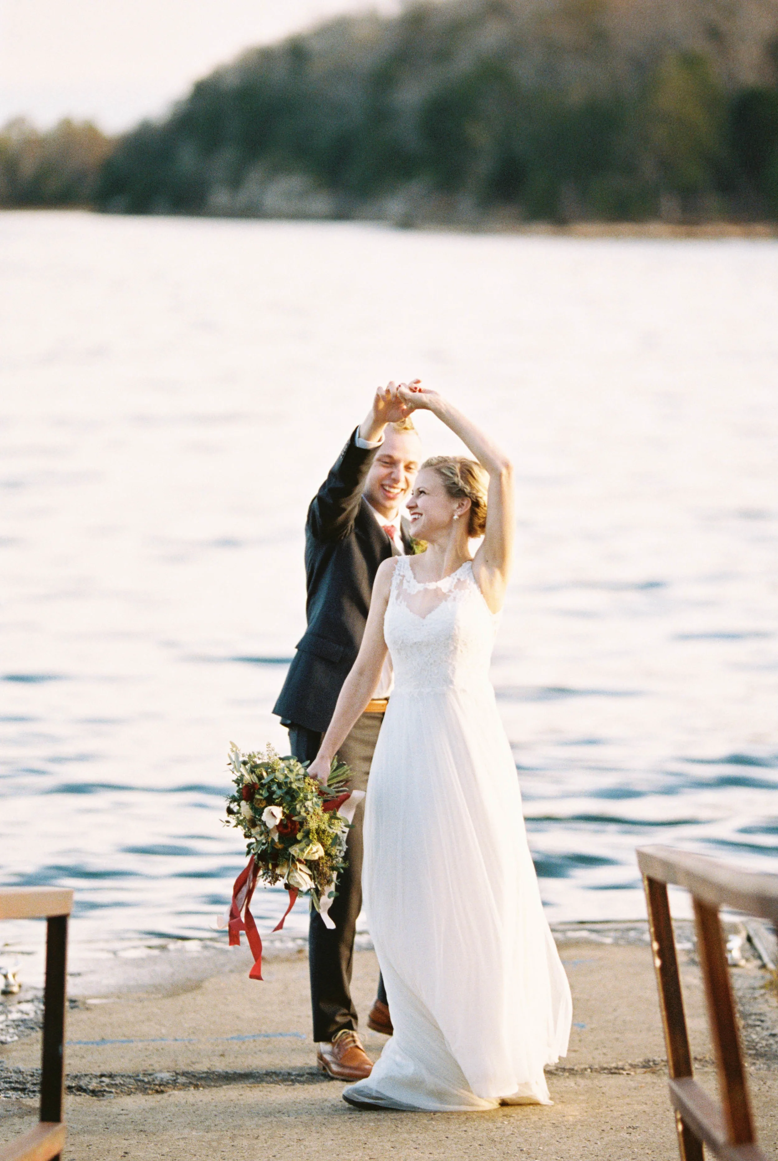 Dancing on the dock // Nashville Bride and Groom