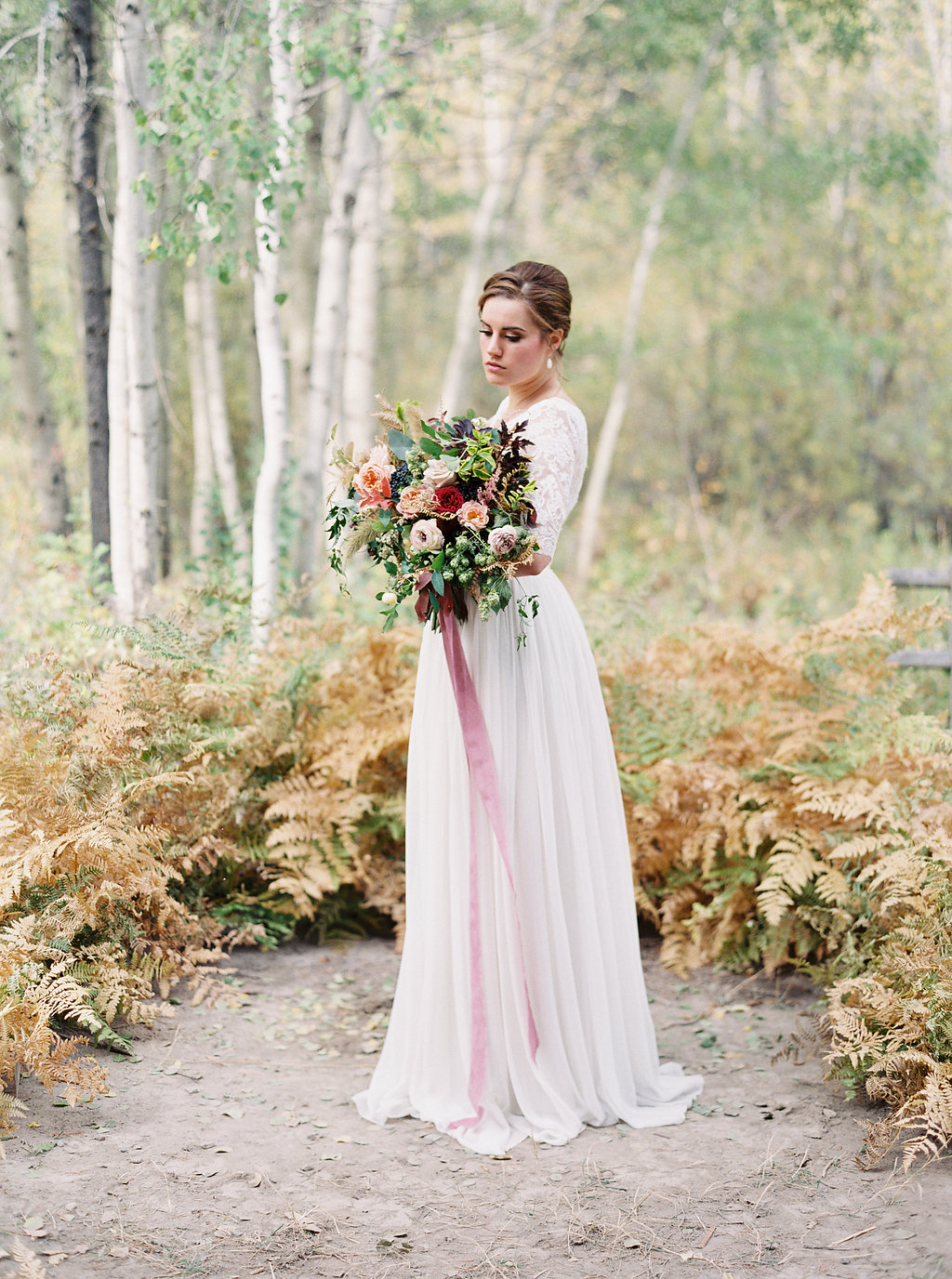 Lush, berry toned bridal bouquet // Destination Floral Designer