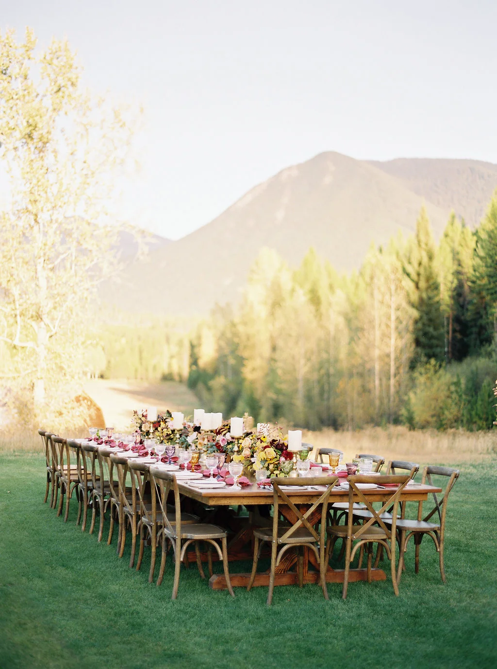 Outdoor Farewell Dinner // Montana Floral Design
