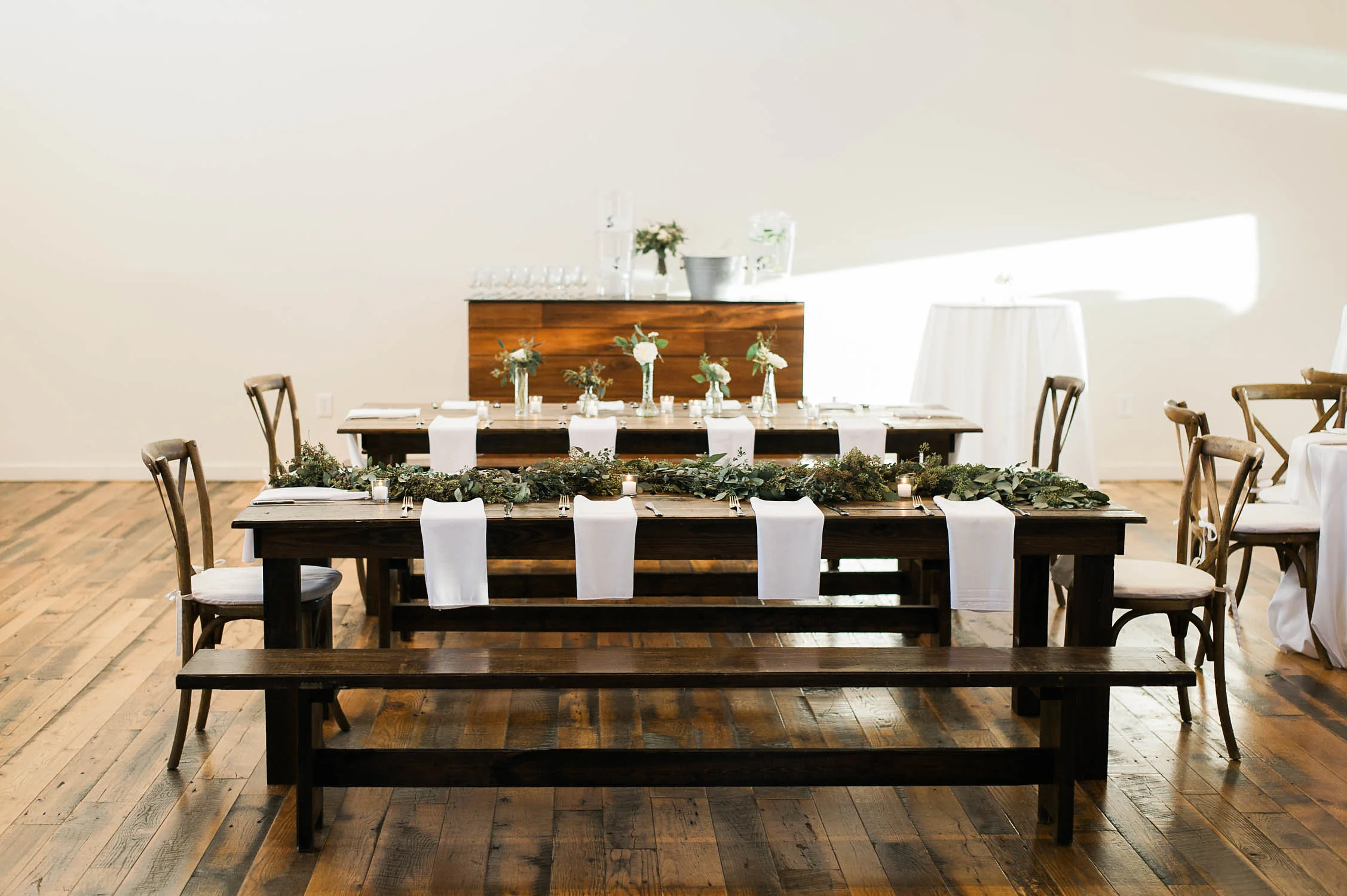 Greenery heavy floral decor at the Cordelle // Destination Wedding Floral Design