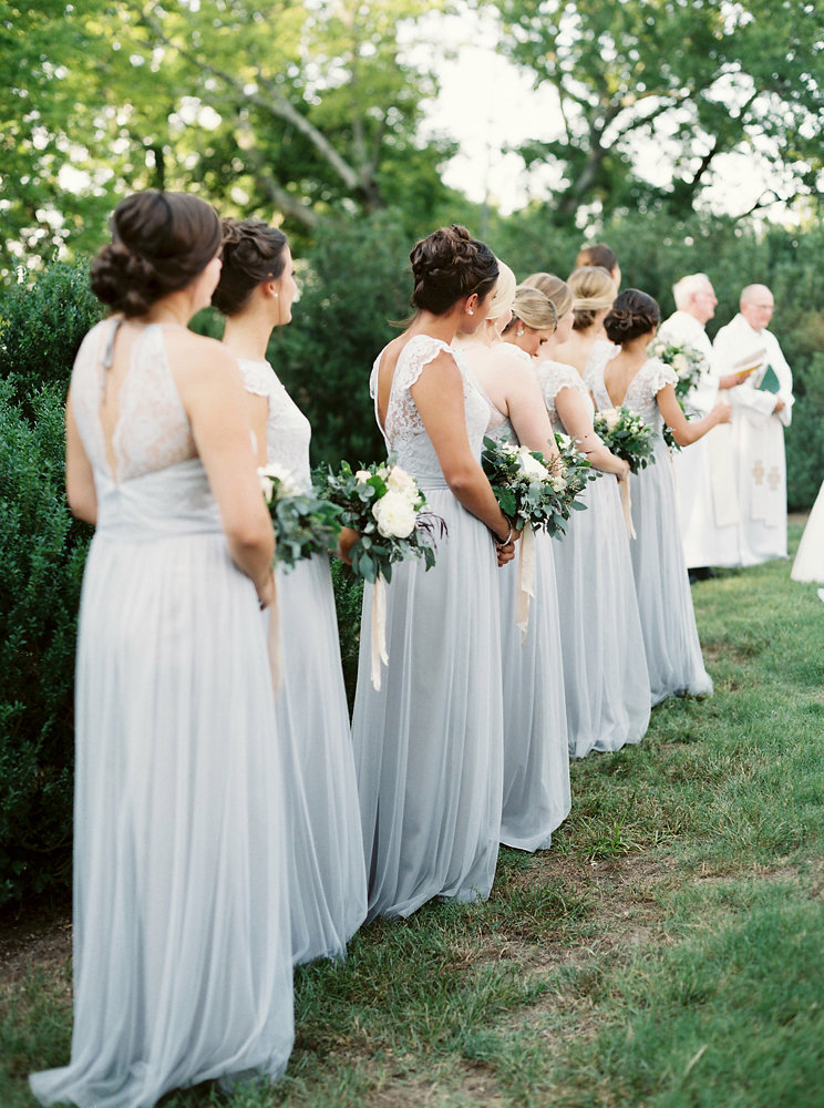 Pale Blue Bridesmaid Dresses // Upscale Ethereal Wedding Inspiration