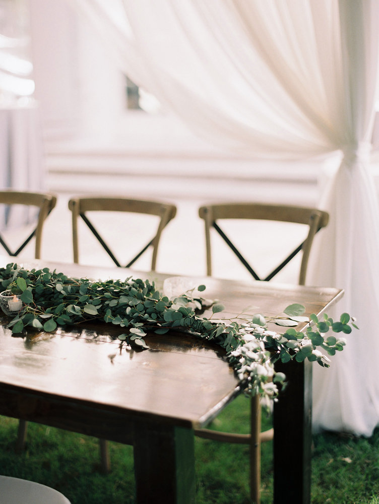 Greenery garland runner // Destination Wedding Nashville