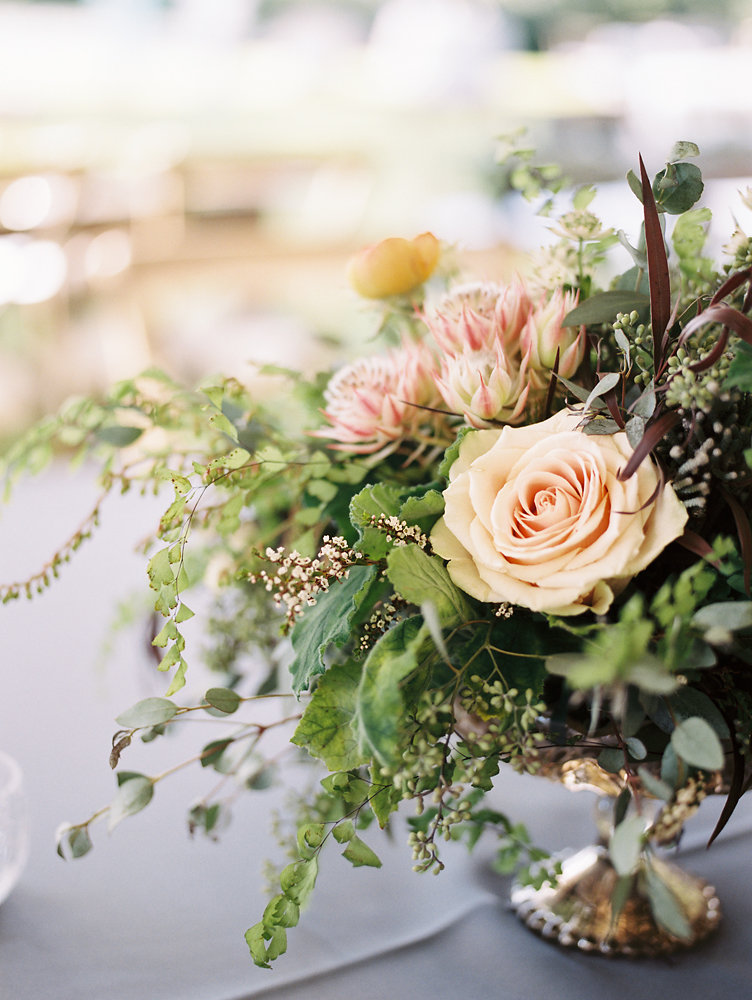Organic Floral Centerpiece // Nashville Upscale Wedding Floral Design