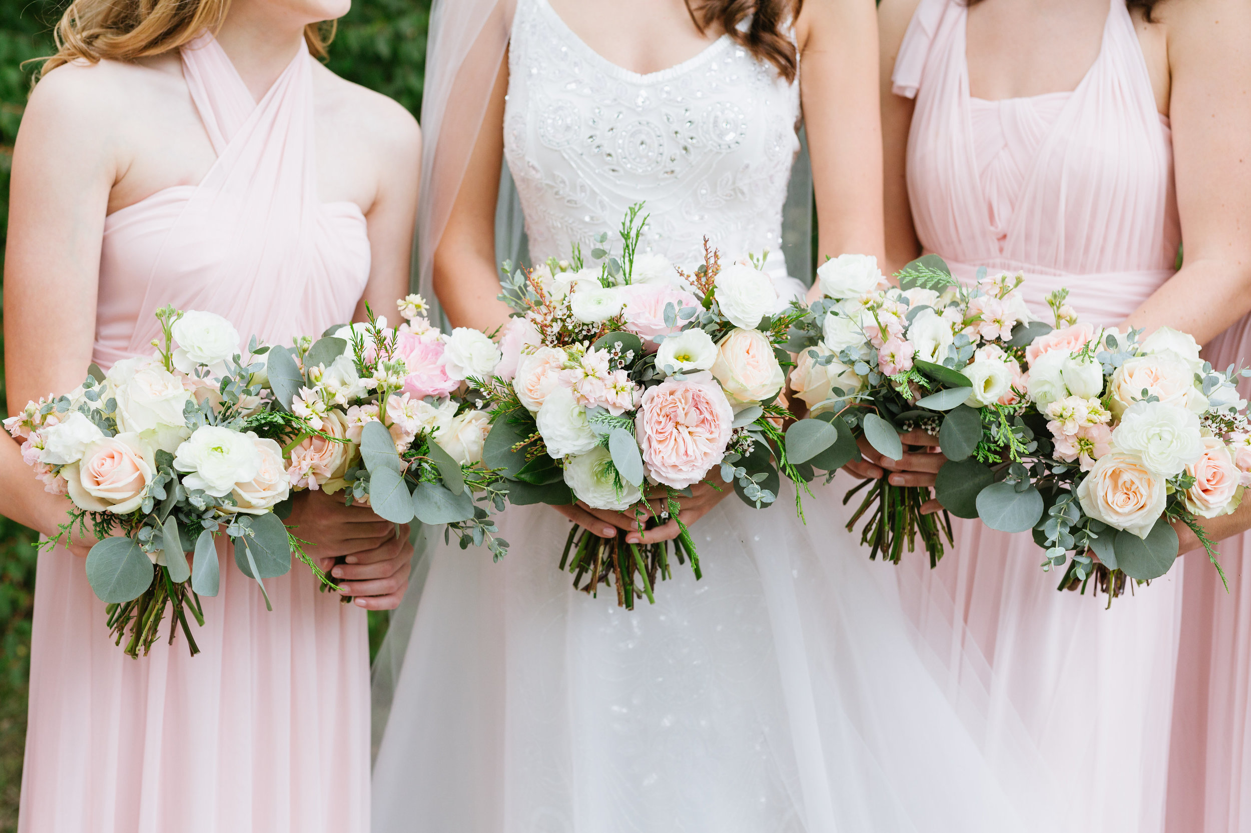 Light pink and neutral wedding flowers // Nashville Florist