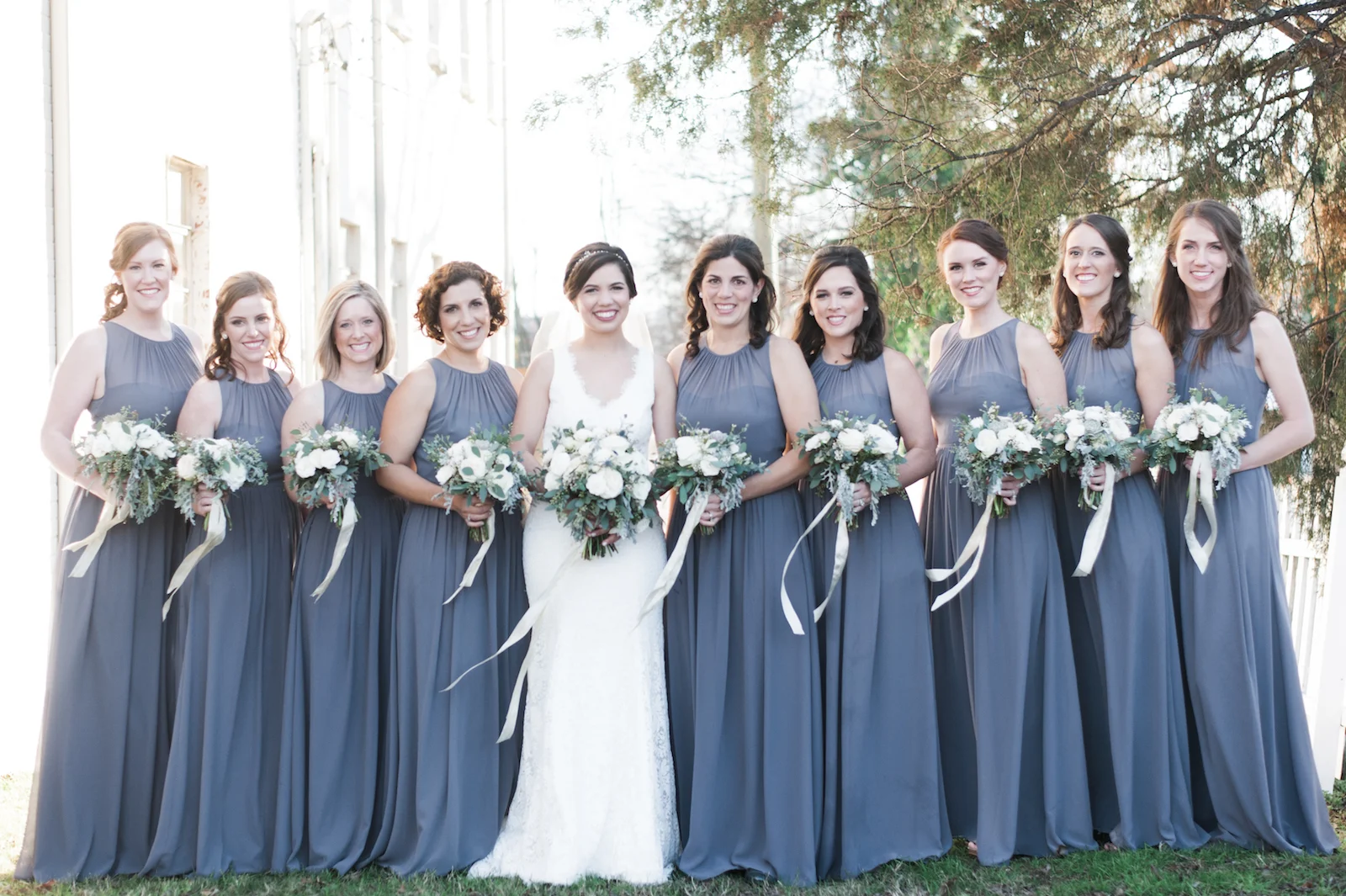 Grey and white wedding color palate // Nashville Floral Design