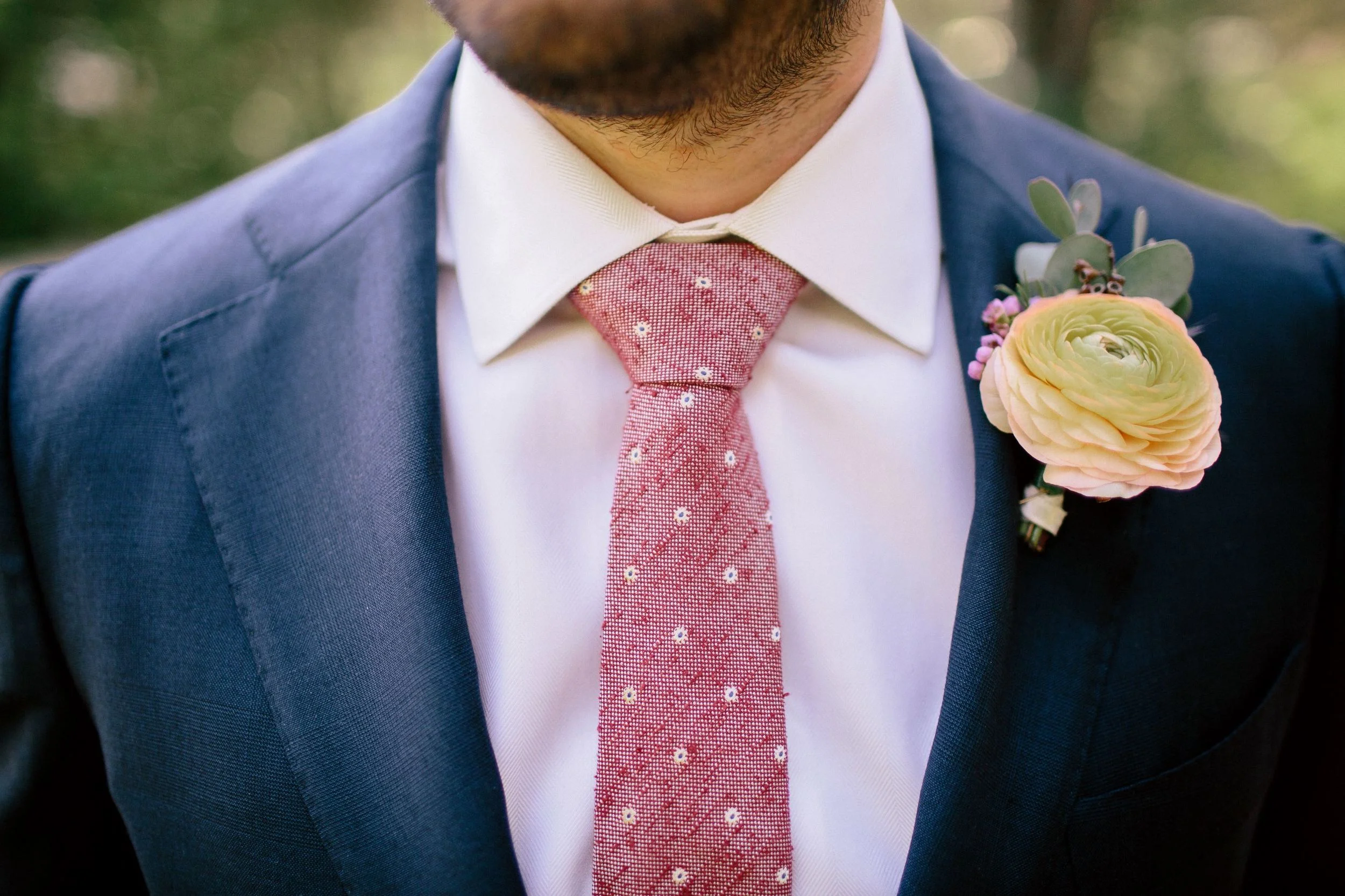 Peach Ranunculus Boutonniere // Nashville Wedding Flowers