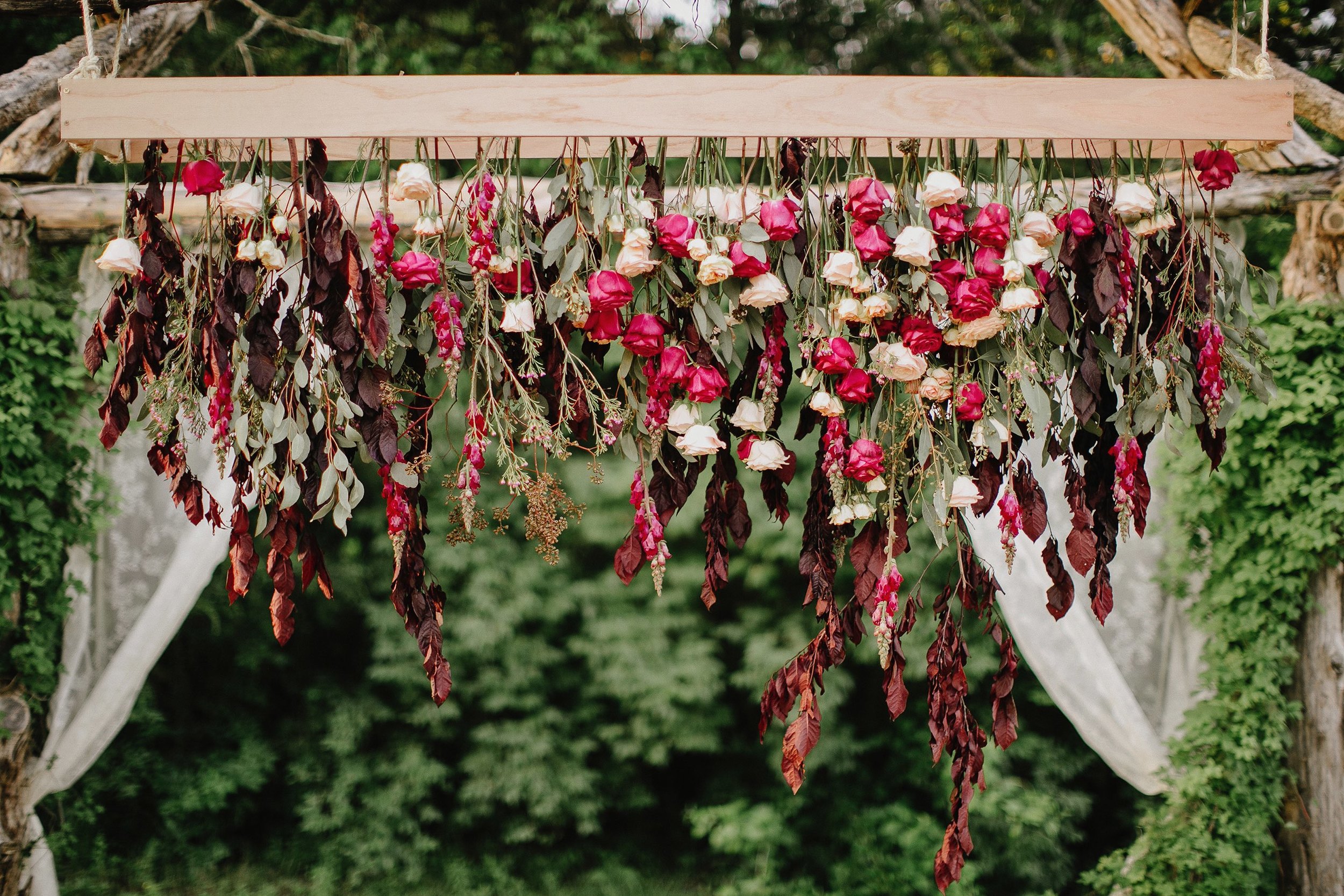 Bohemian floral installation // Nashville Wedding Florals