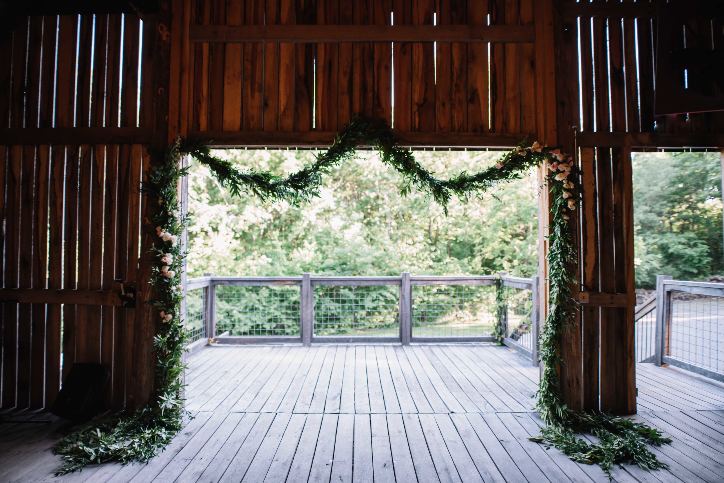 Rustic Barn Wedding Backdrop // Nashville Floral Design