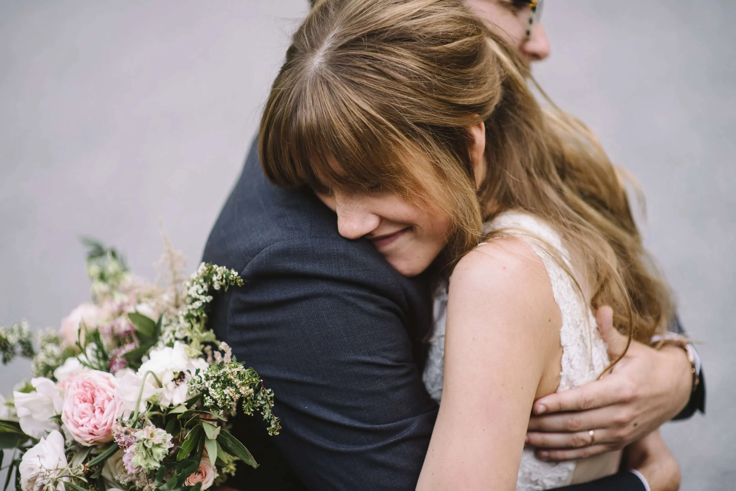 Garden rose and spirea early spring bridal bouquet // Nashville Florist