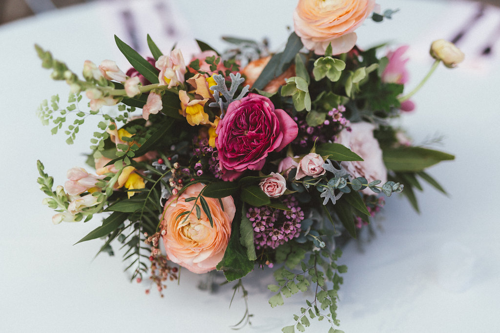 Lush, bright floral centerpieces // Nashville Wedding Flowers
