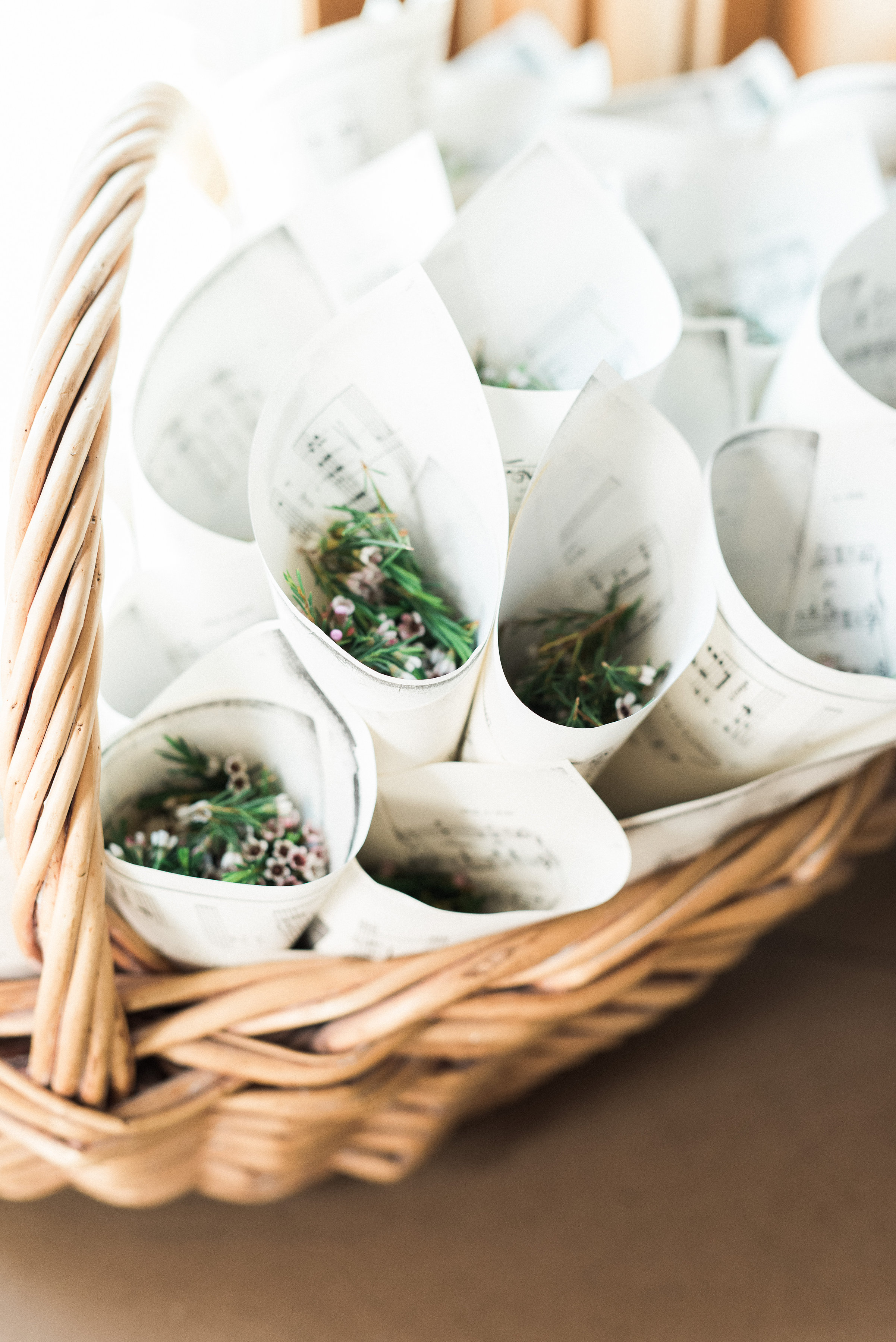 Floral Confetti for Bride and Groom's exit // Nashville Wedding Florist at Historic Plantation