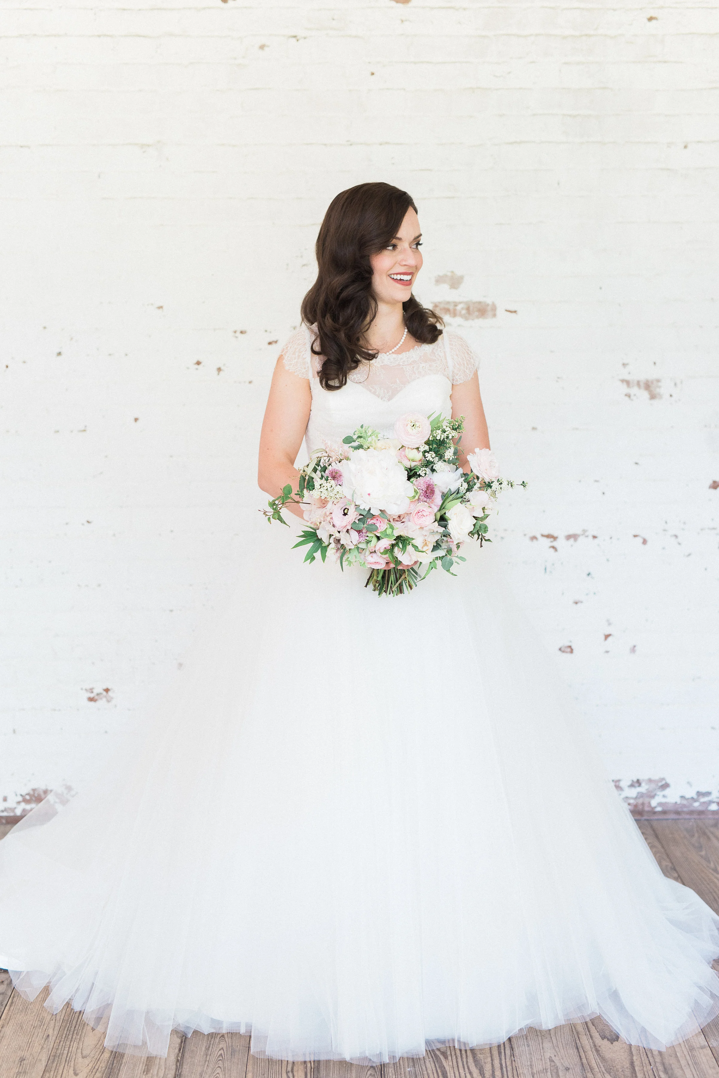 Blush and white natural floral design // Nashville Spring Wedding Florist