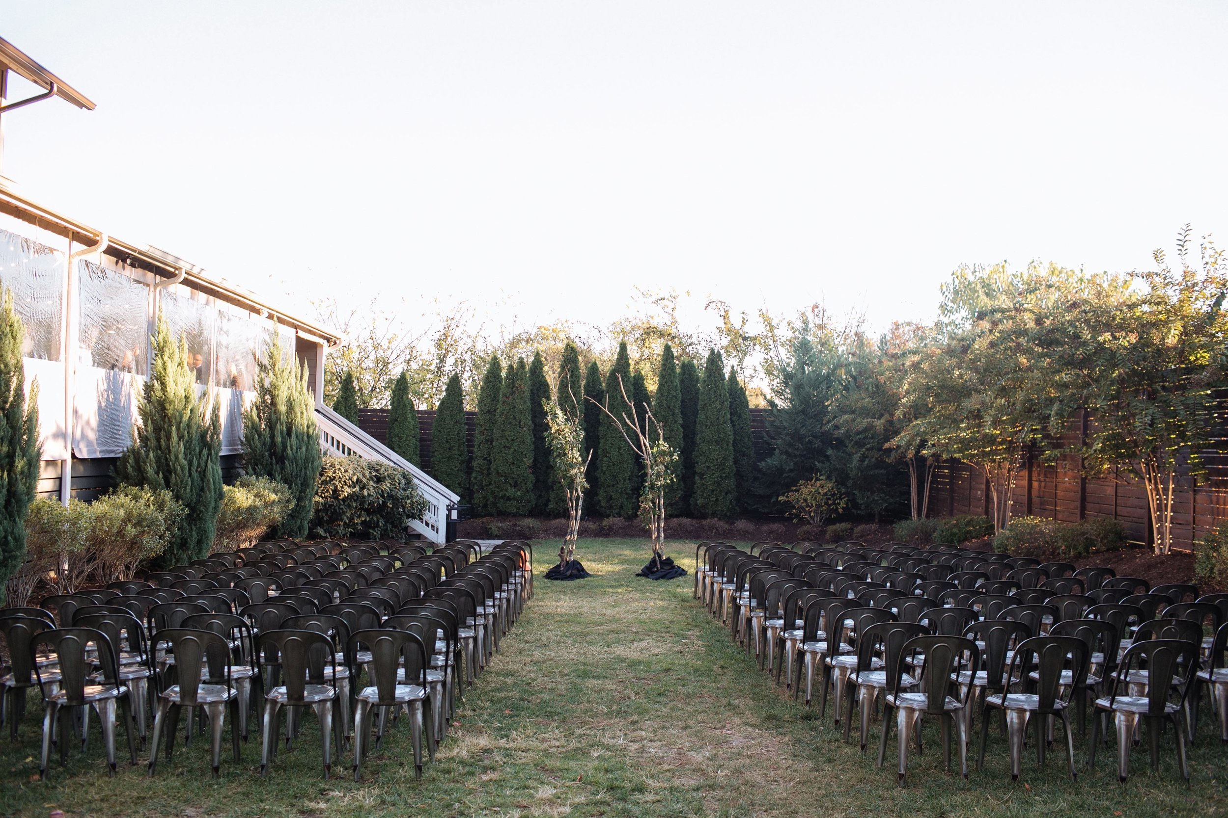 Natural, branchy wedding ceremony backdrop // Rosemary & Finch Floral Design, Nashville TN