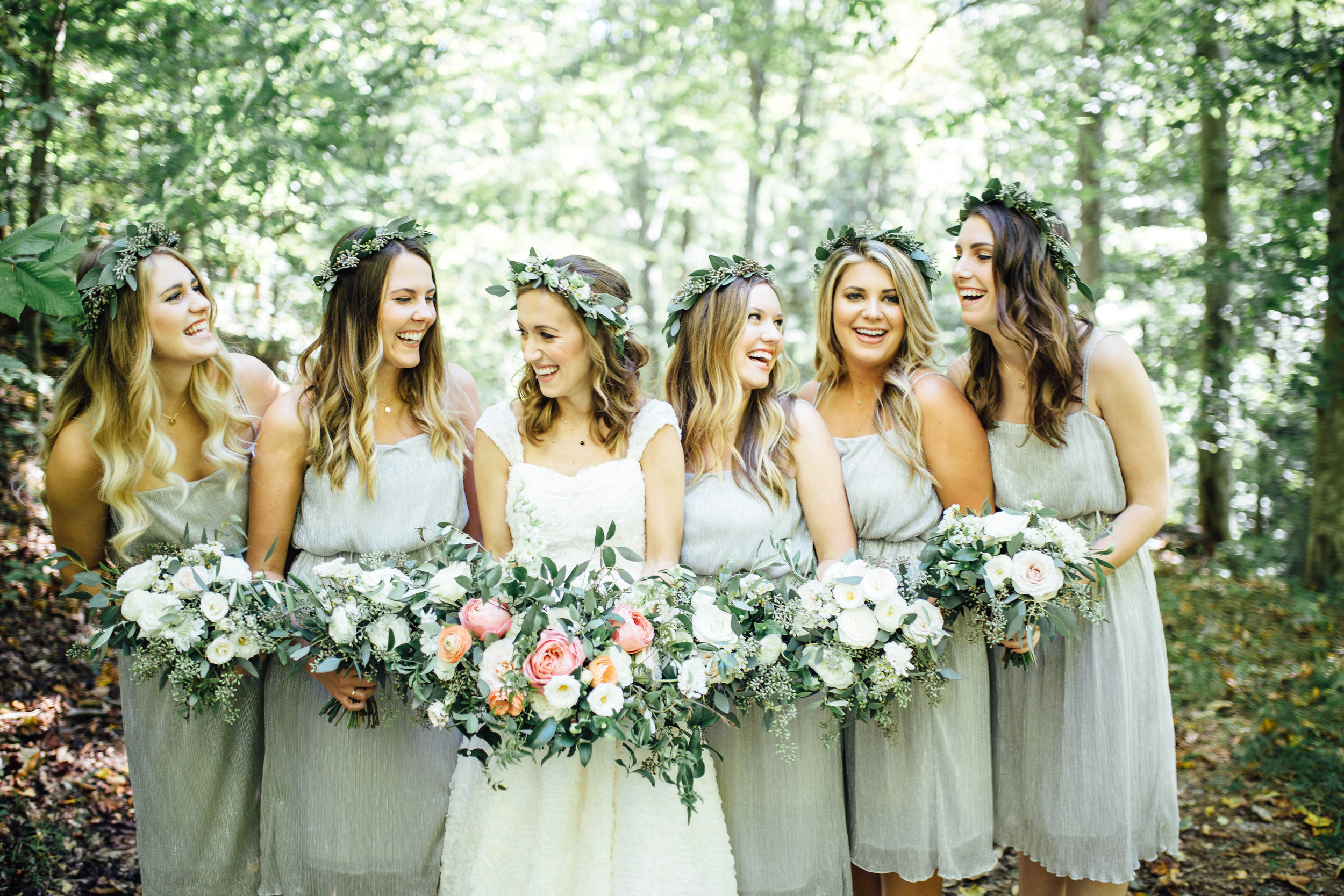 Joyful bride and bridesmaids // Southern Wedding Florist