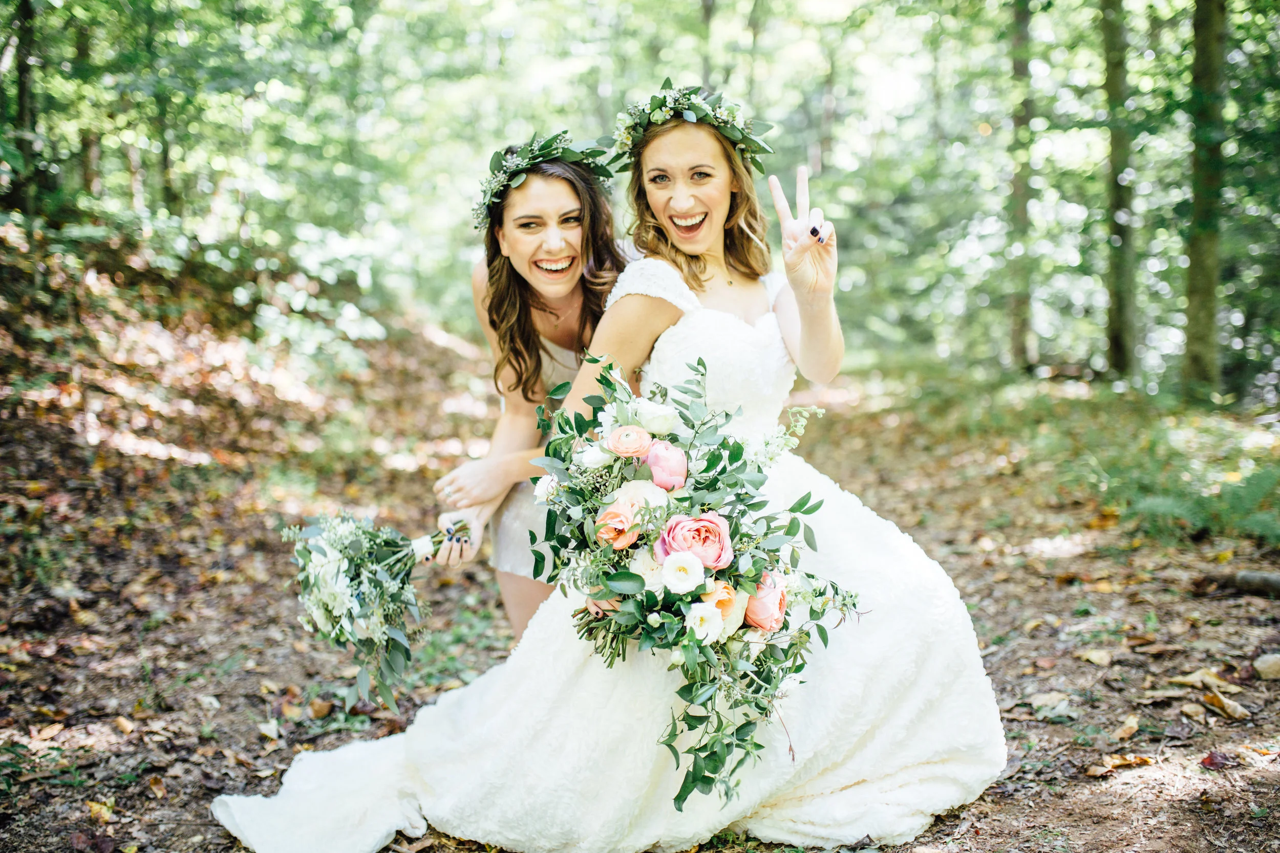 Joyful bride and bridesmaids // Southern Wedding Florist