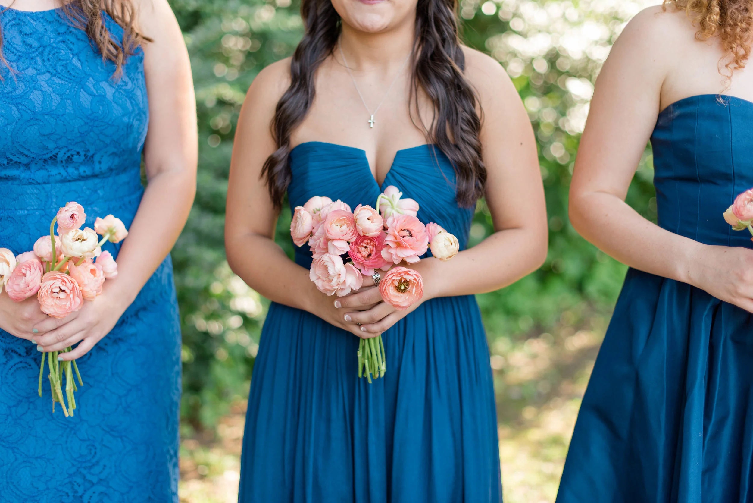 Peach ranunculus bridesmaid bouquet // Nashville Wedding Floral Design