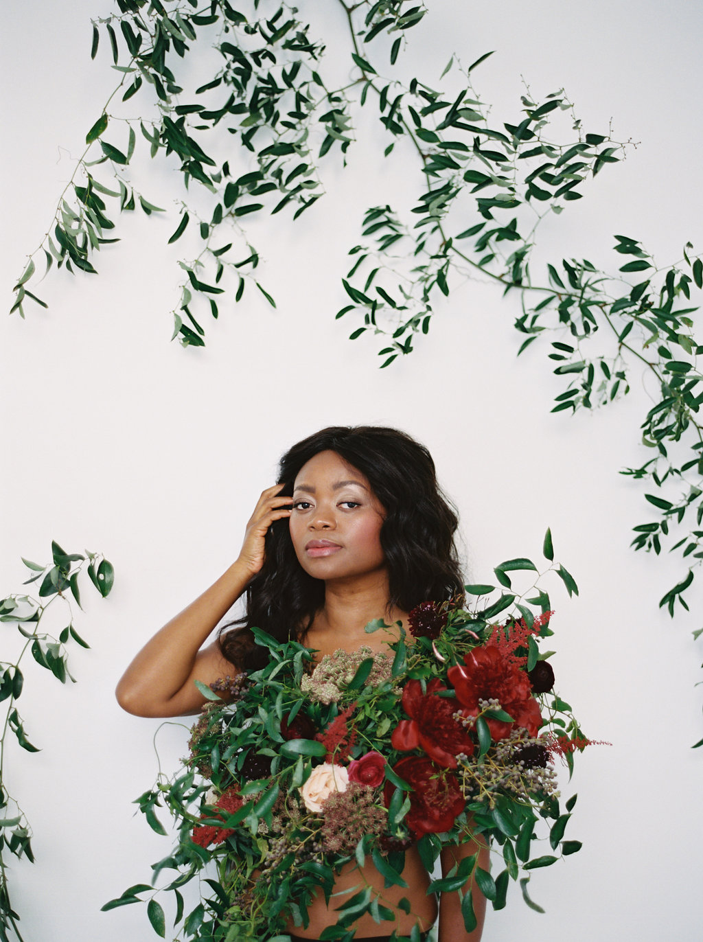 Wearing Flowers // Greenery wine installation // Southeastern Wedding Florist