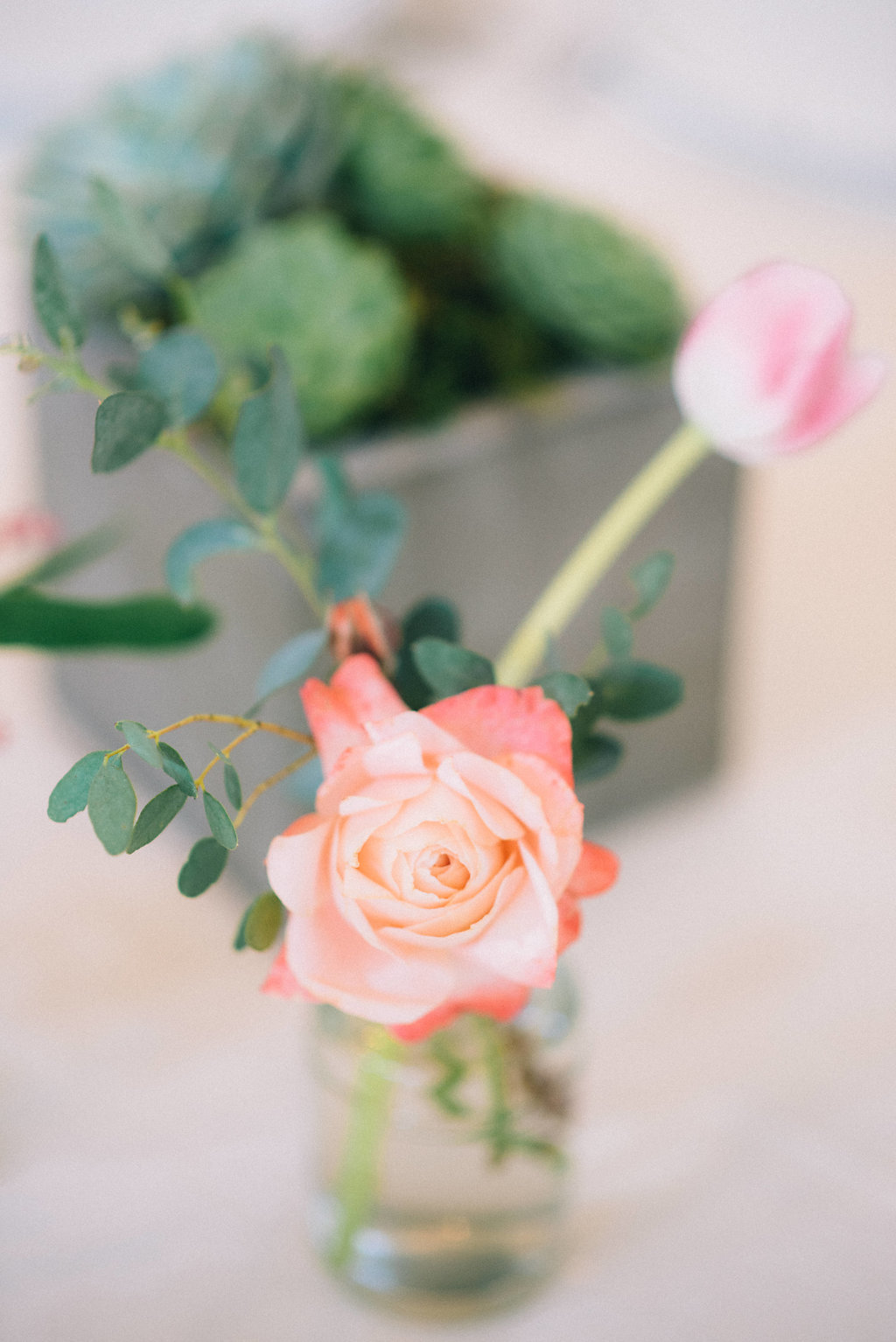 California garden rose centerpiece // Southeastern Wedding Florist