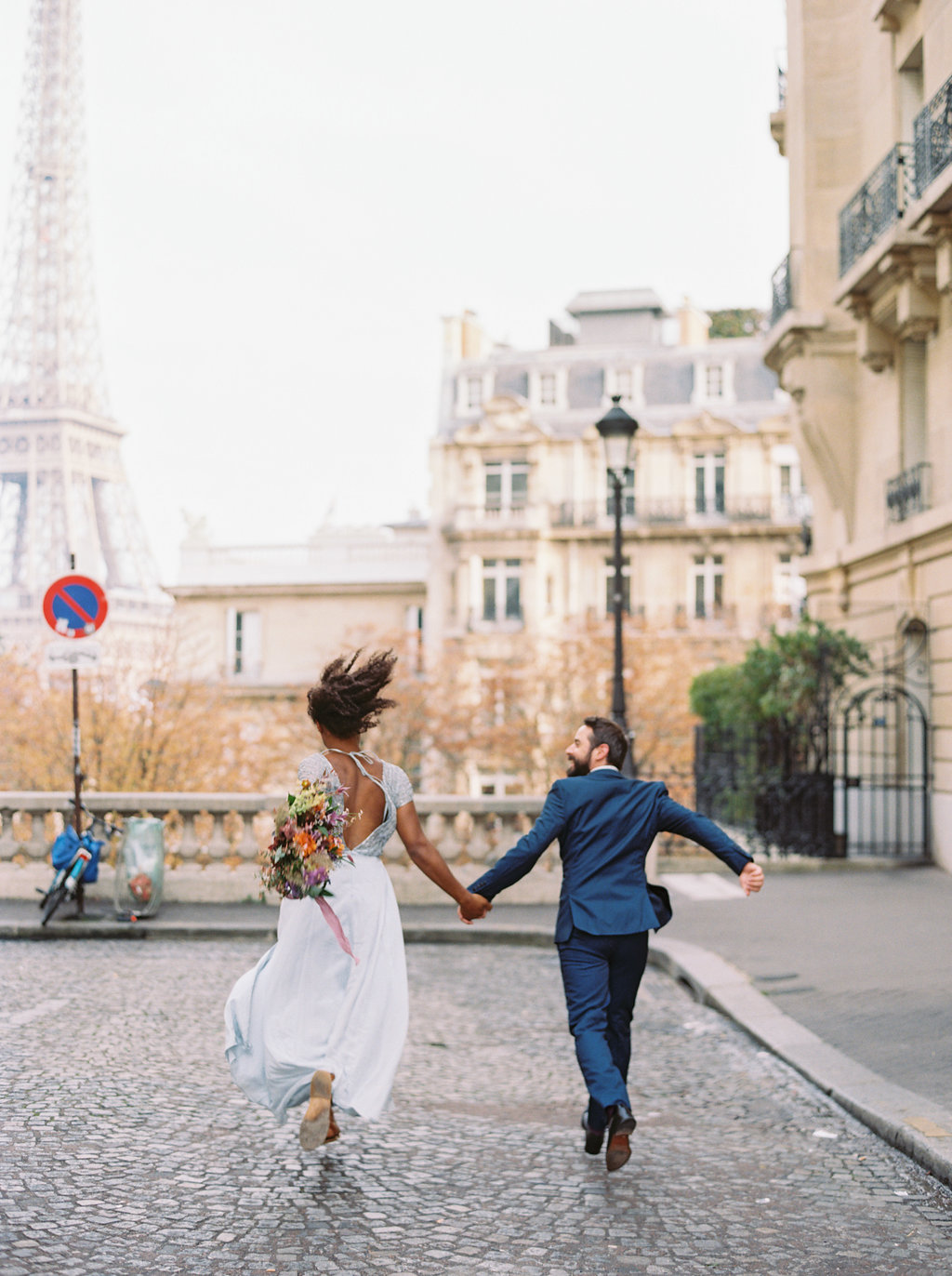 Intimate Paris Elopment--Natural, loose wedding floral design