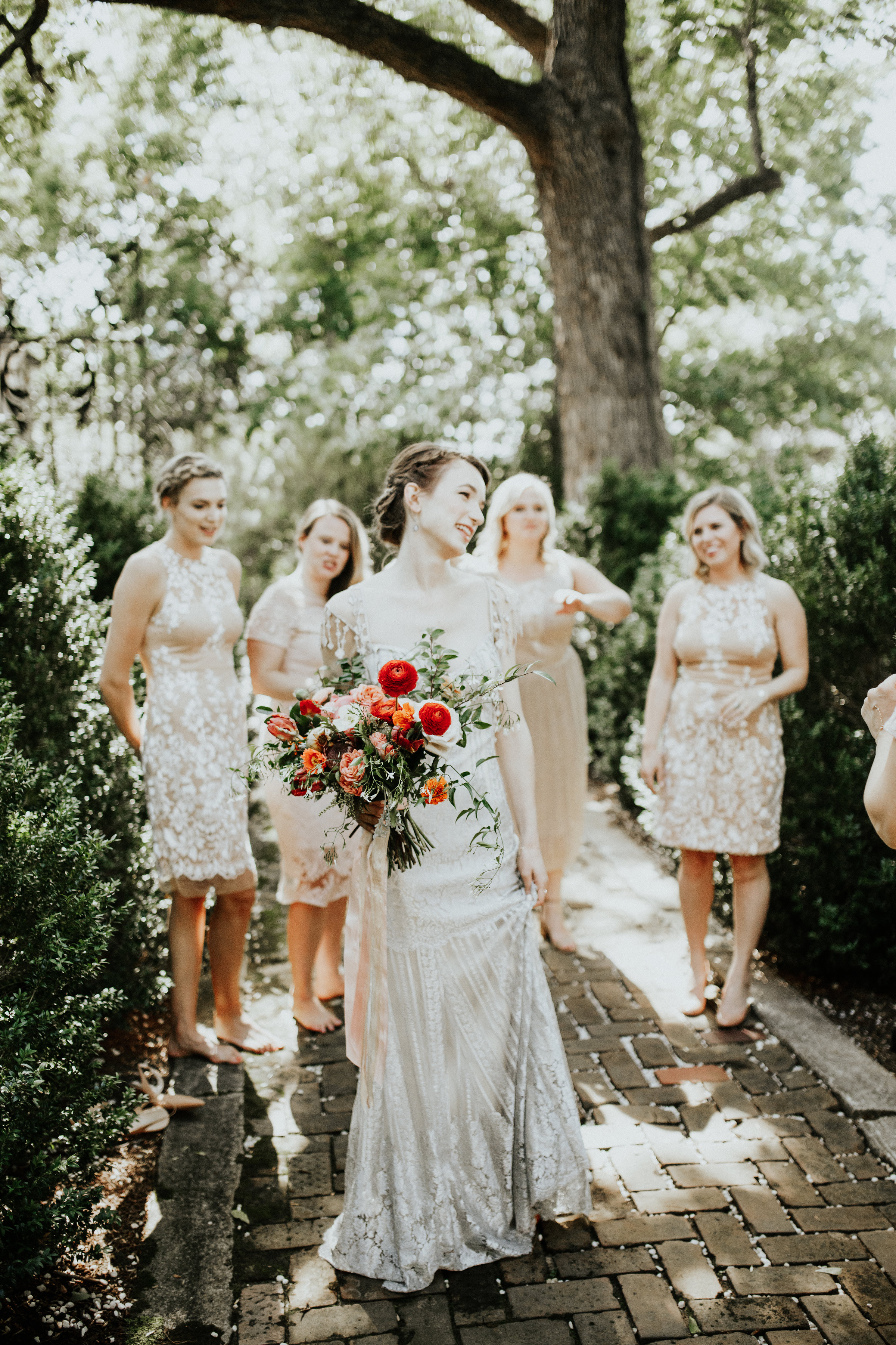 Bridesmaid First Look // Lush, organic wedding florist in Nashville