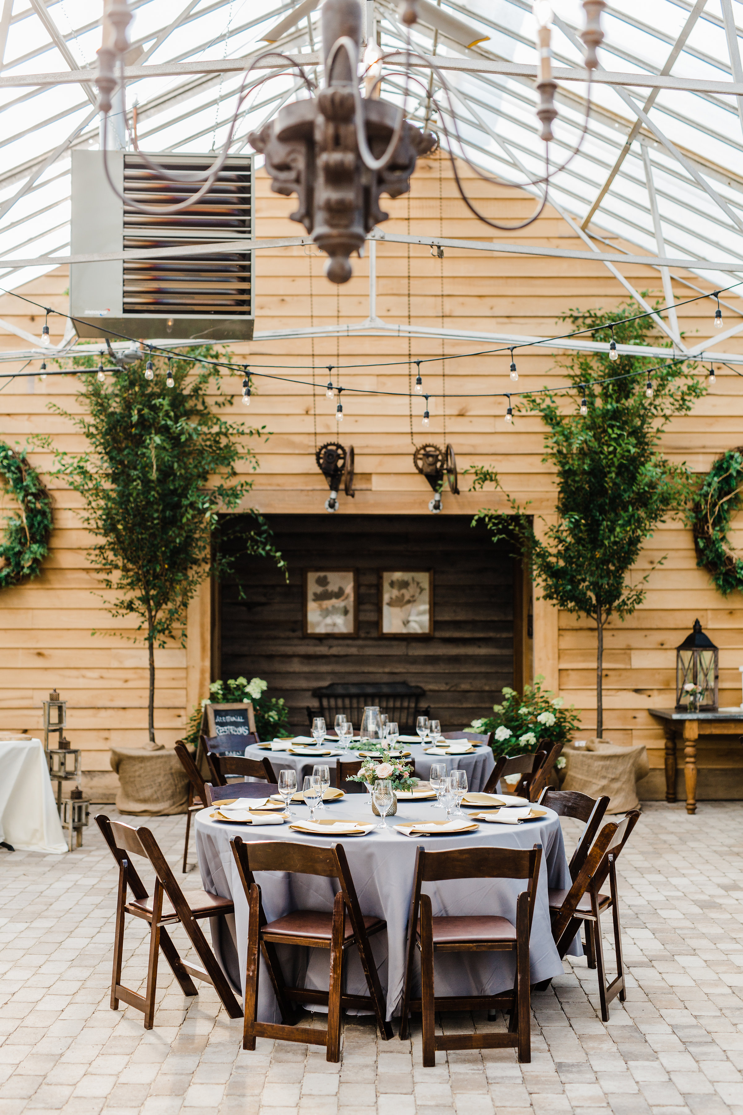 Greenhouse Wedding Reception in Nashville // Natural Floral Design