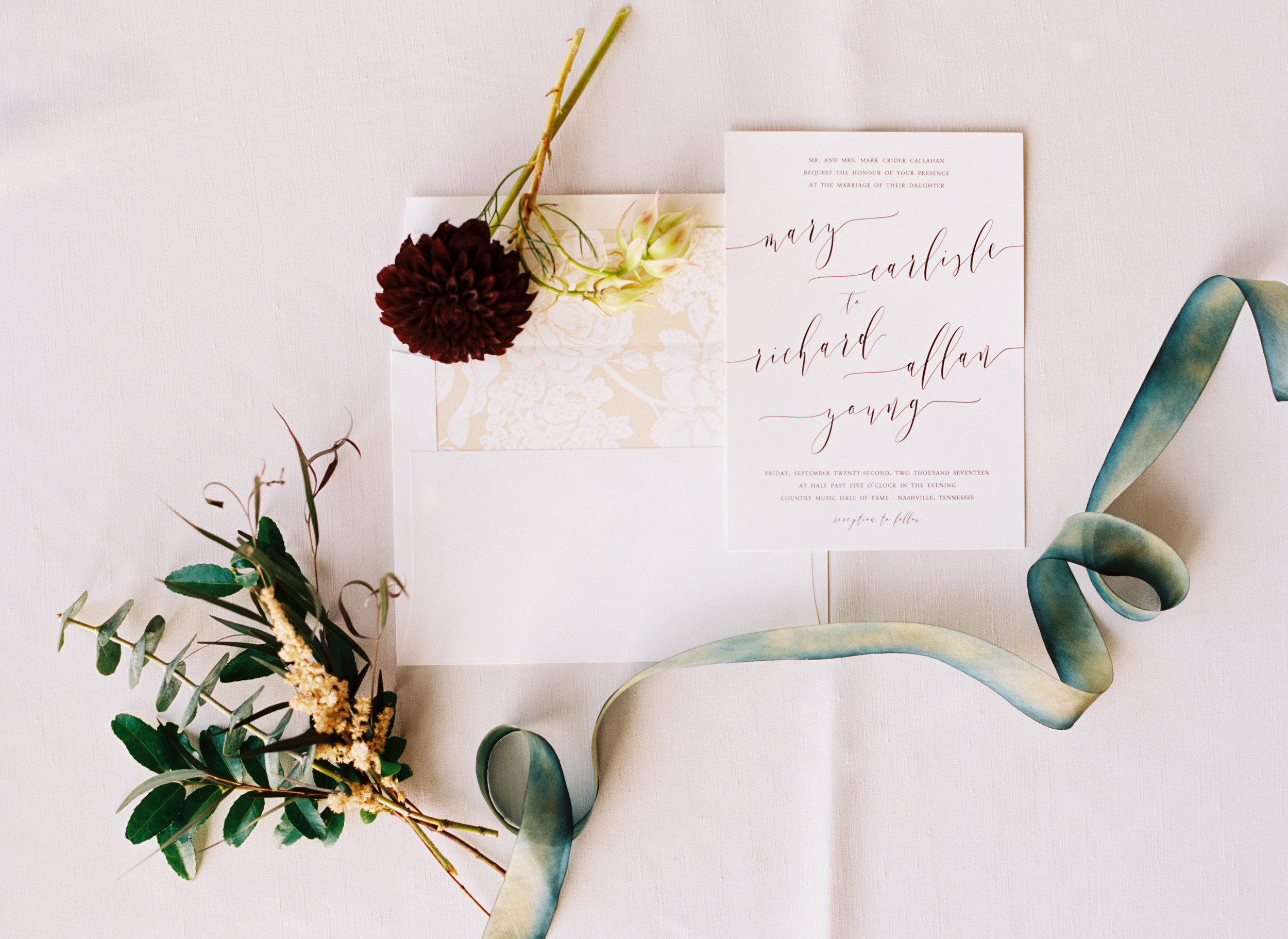 Invitation Suite // Country Music Hall of Fame Wedding
