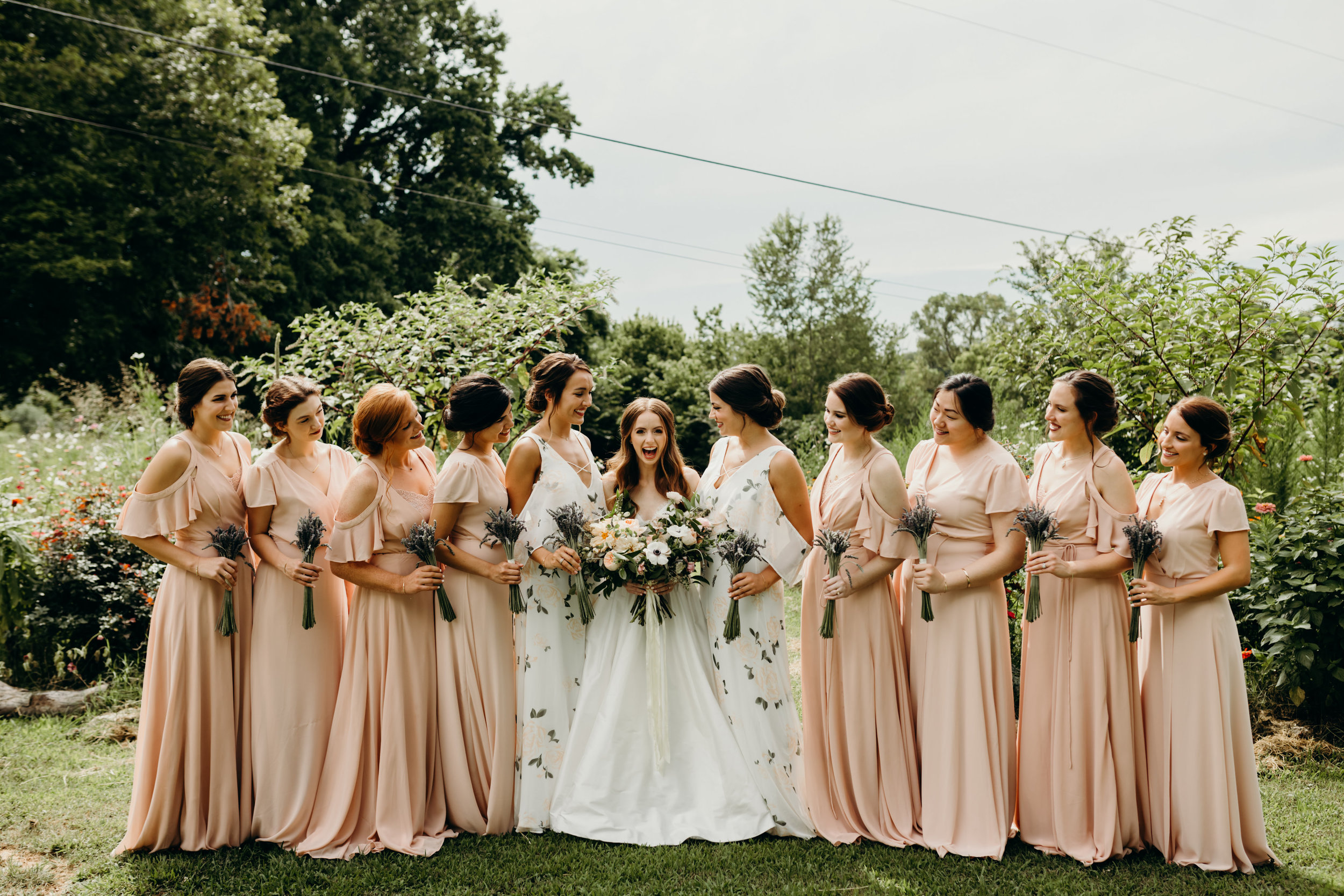 Lavender bridesmaid bouquets // Nashville Wedding Floral Design