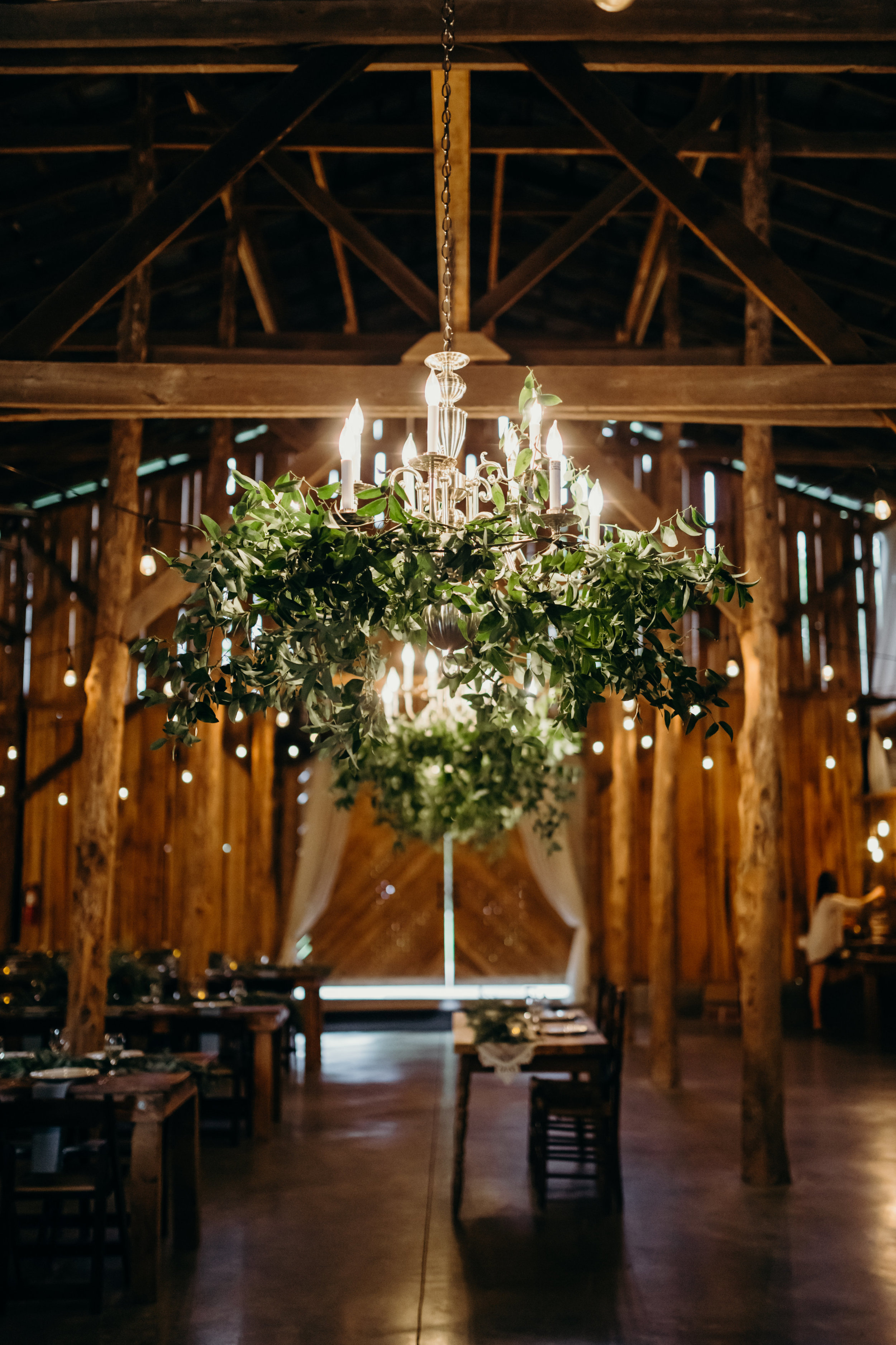 Greenery chandeliers // Nashville Wedding Flowers
