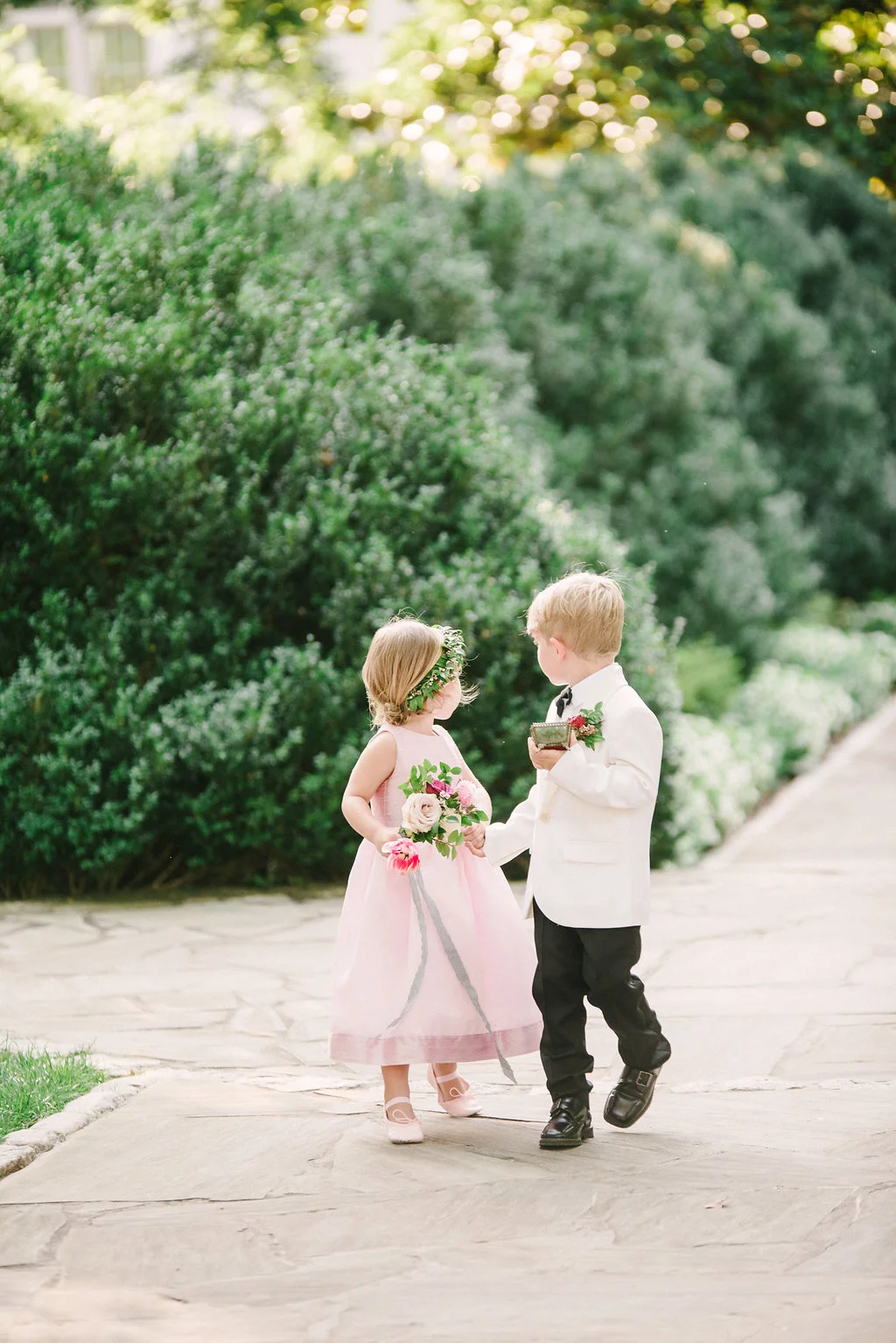 Flower girl and ring bearer // Belle Meade Plantation Garden Wedding