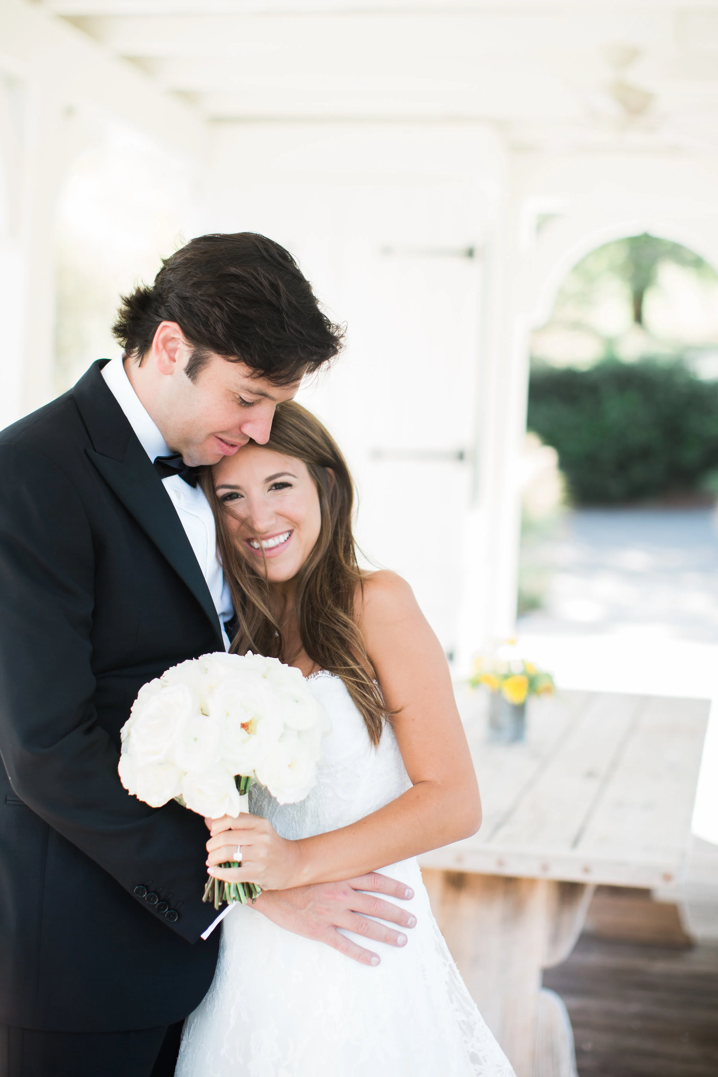 Simple white bridal bouquet // Blackberry Farm Wedding Flowers