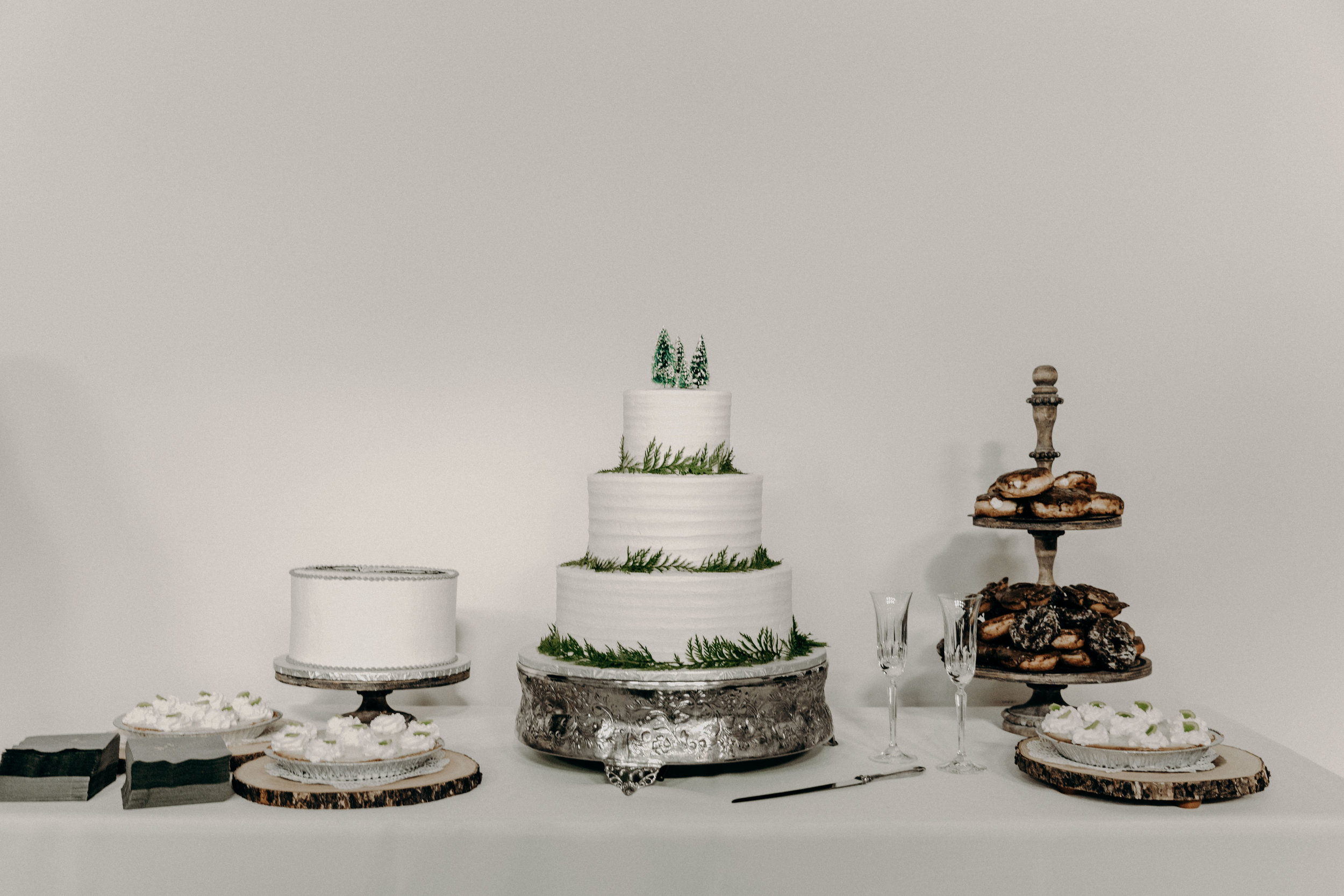 Dessert Table with winter theme  // Nashville Wedding Florist