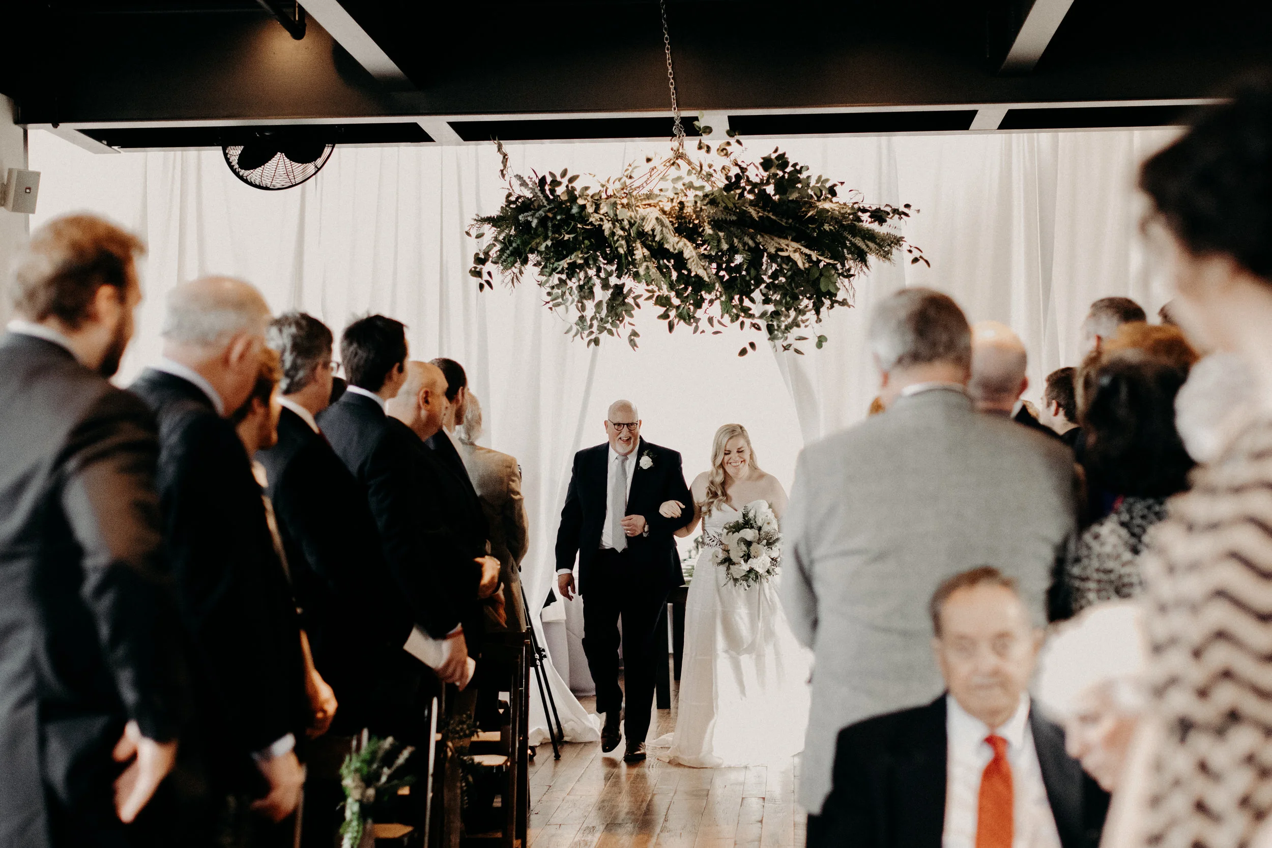Lush greenery covered oversized wreath  // Nashville Wedding Florist