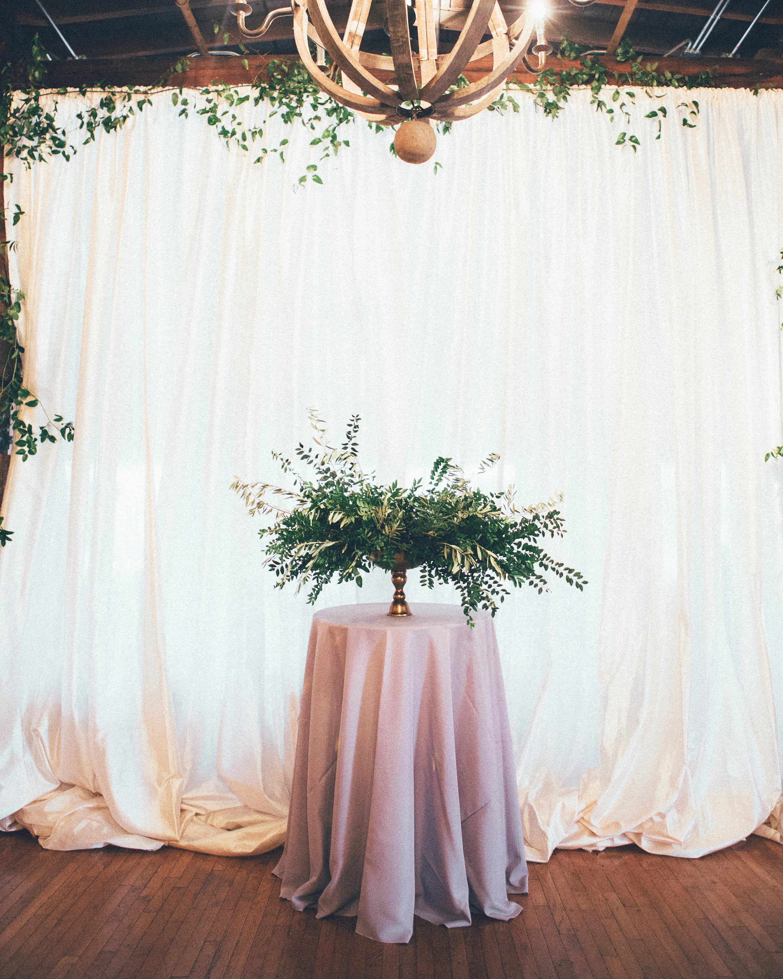 Lush greenery installation // Nashville Wedding Florist at Cannery One