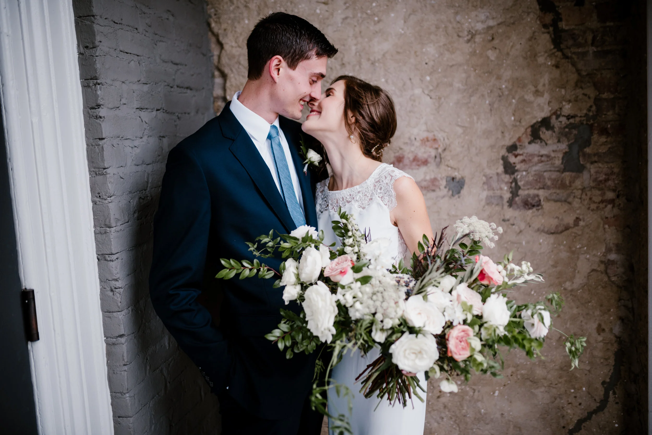 Lush bride's bouquet with garden roses, chocolate laceflower, ranunculus, and greenery// Nashville Wedding Flowers at the Cordelle