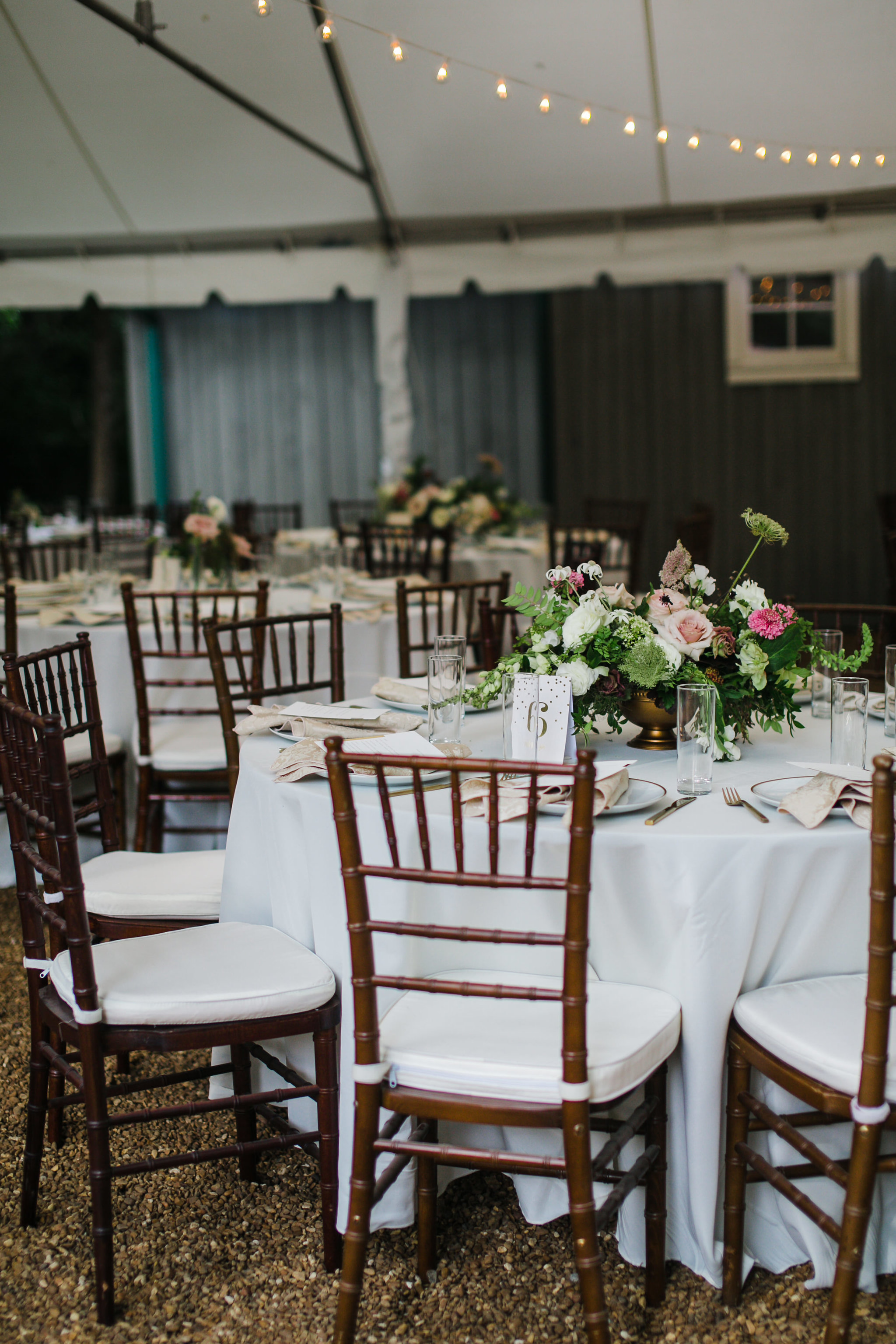 Garden party wedding with neutral, muted flowers with airy, whimsical greenery and texture // Southeastern Wedding Florist