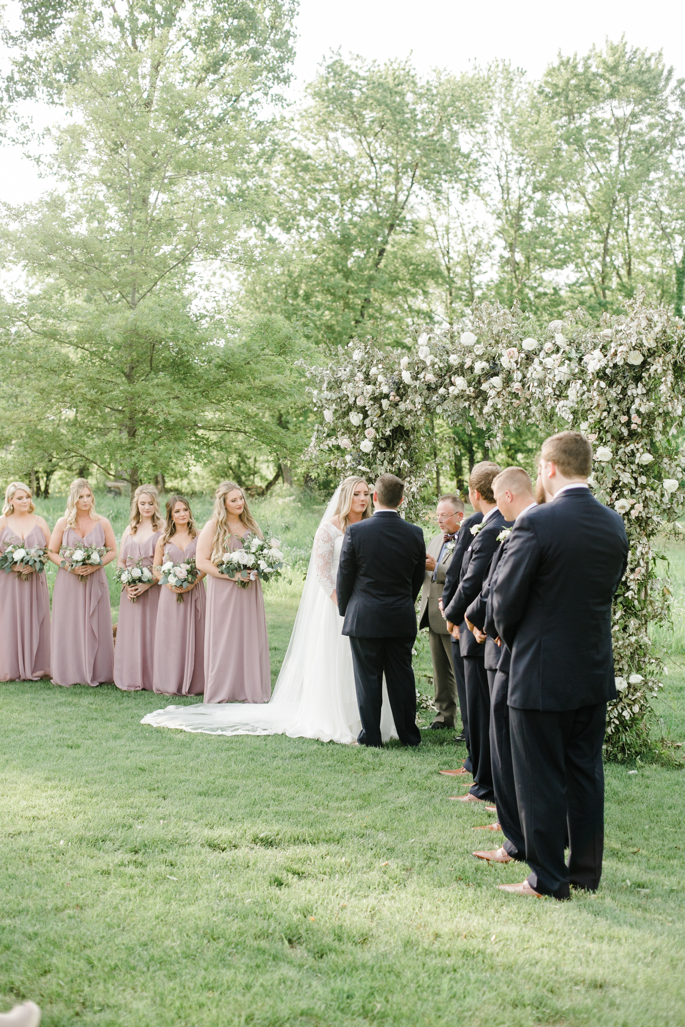 Natural, organic floral arch for the wedding ceremony backdrop // Nashville Wedding Florist