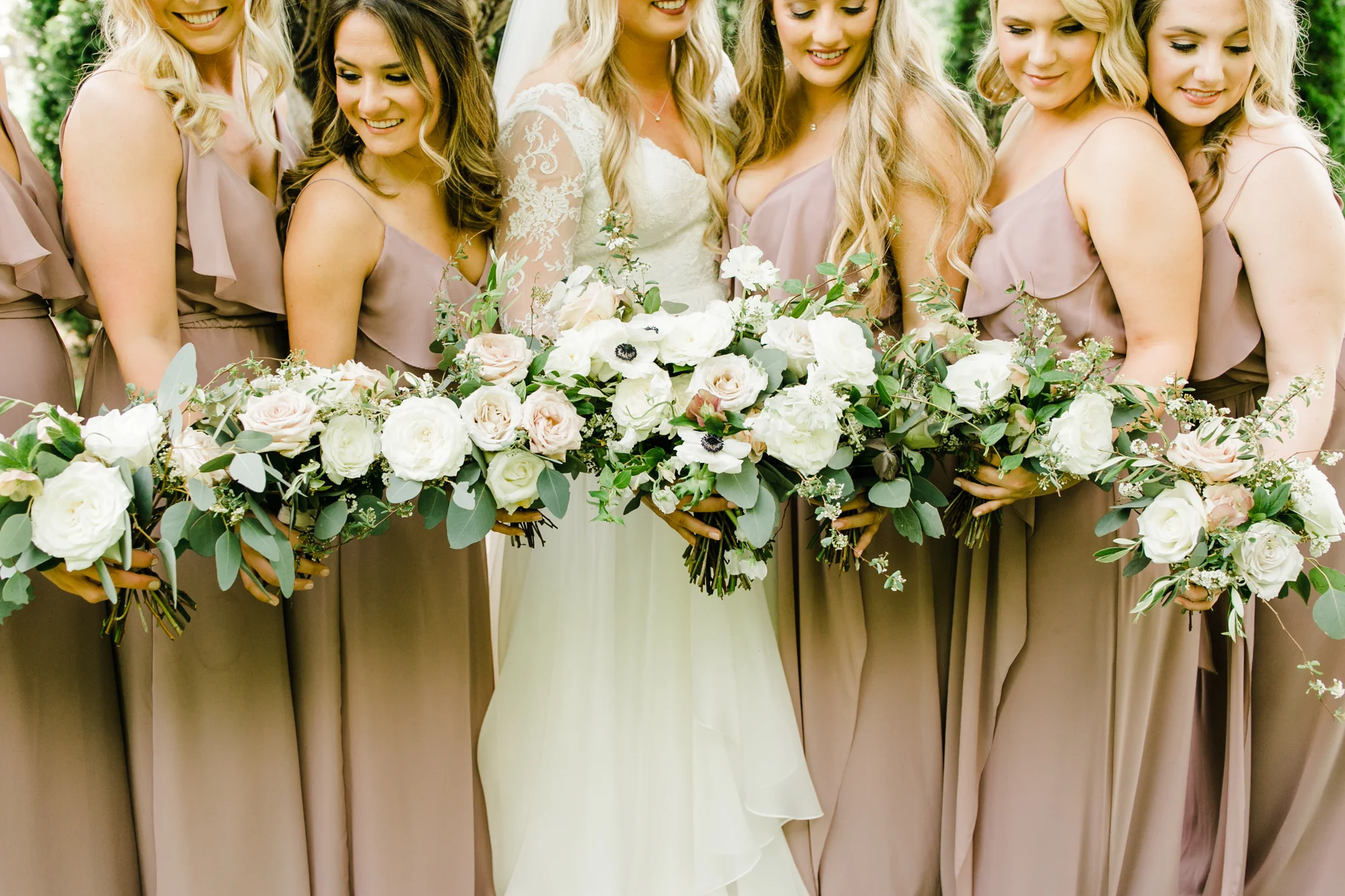 Blush and white bridesmaid style // Natural Floral Design in Tennessee