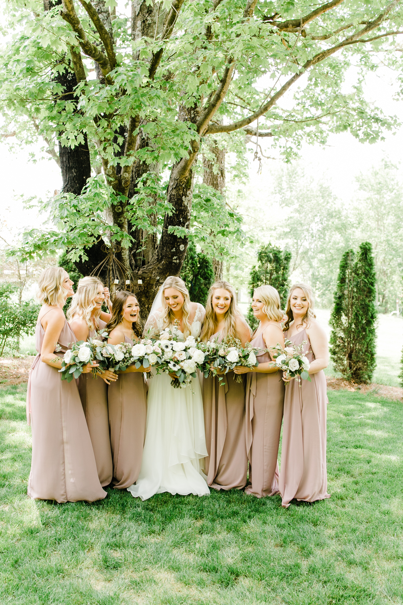Blush and white bridesmaid style // Natural Floral Design in Tennessee