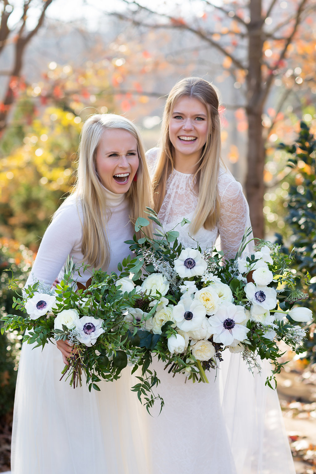 Winter Wedding at Blackberry Farm with all white and greenery florals // Southern Floral Design