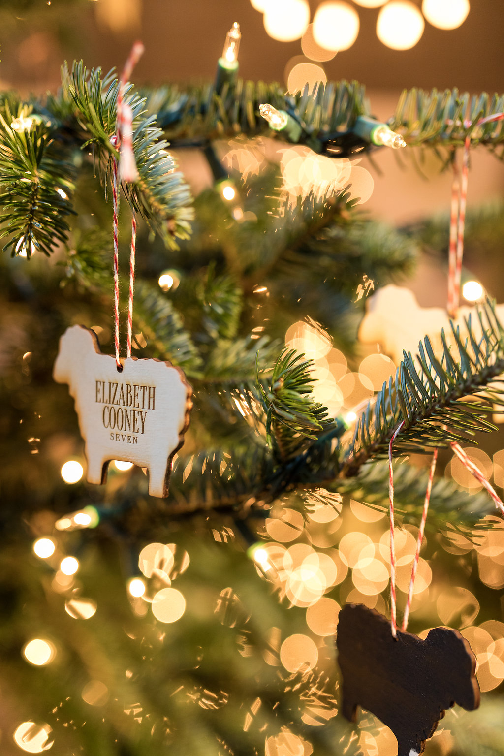 Sheep ornament place cards // Blackberry Farm Wedding